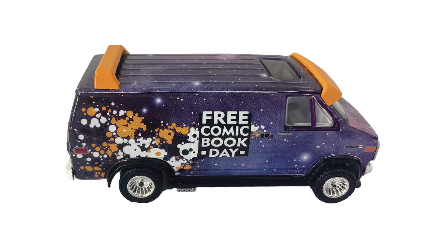 Free Comic Book Day 2024 Comic Book Delivery Van 1/64 Diecast 6pc Solid Pk