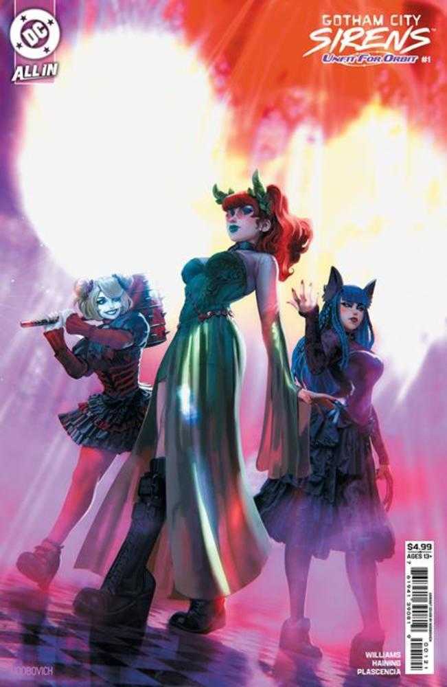 Gotham City Sirens Unfit For Orbit #1 (Of 5) Cover B Noobovich Card Stock Variant