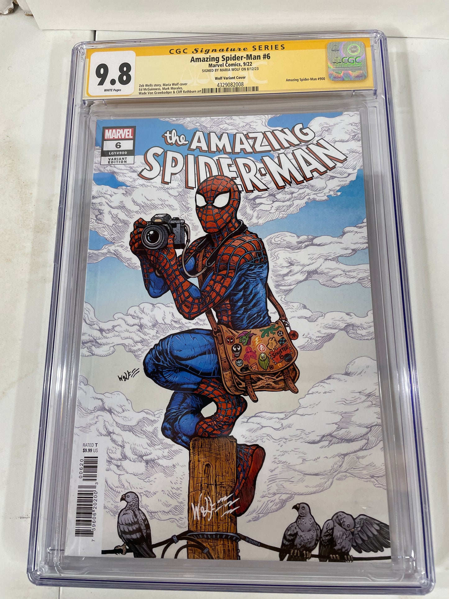 Amazing Spider-Man Vol 6 #6 Signed By Maria Wolf Variant CGC SS 9.8