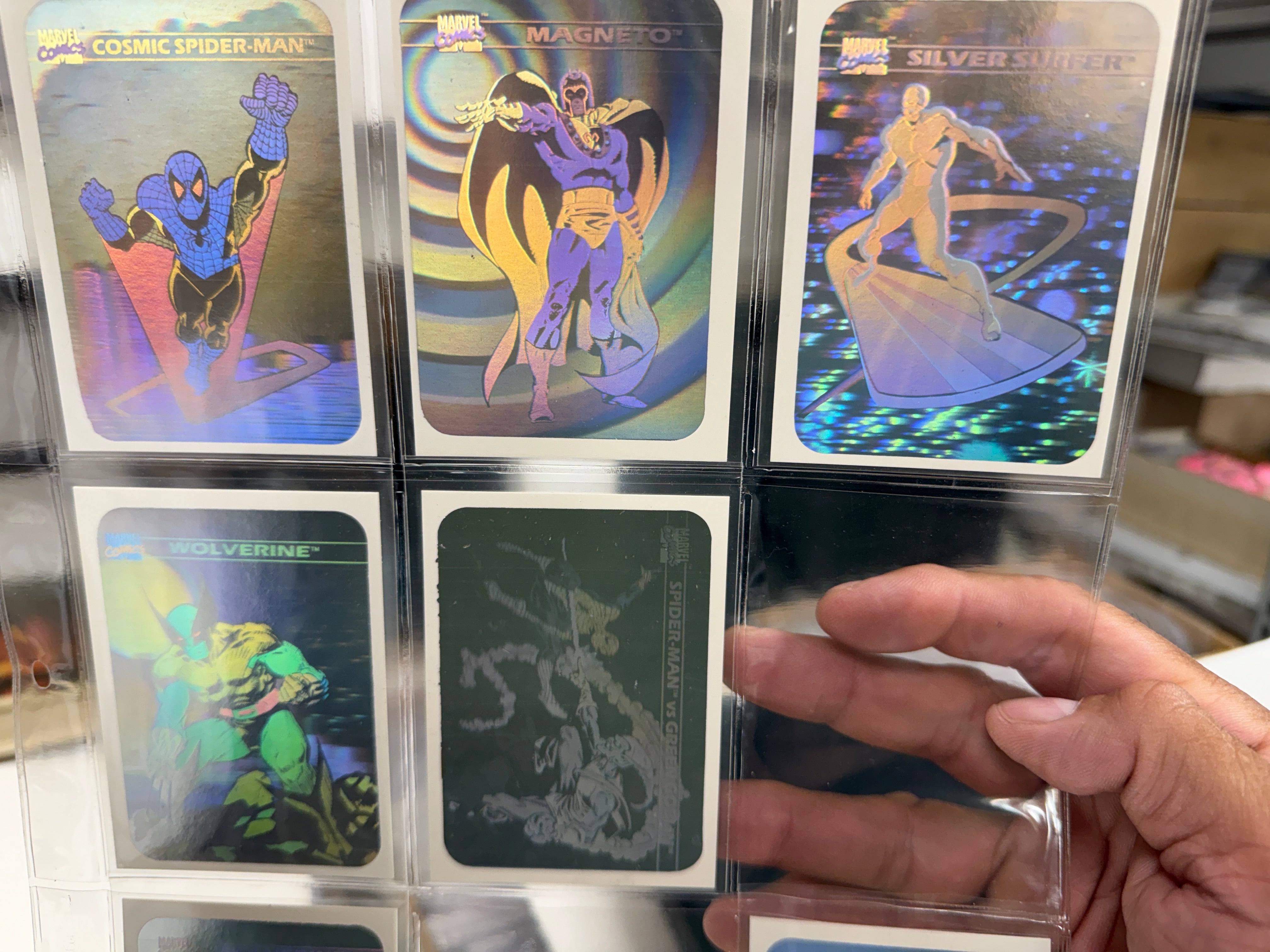 1990 Marvel Universe Series 1 Complete Hologram Insert Card Set MH1- Ricks Comics & Grading 1990 Marvel Universe Series 1 Complete Hologram Insert Card Set MH1- Ricks Comics & Grading