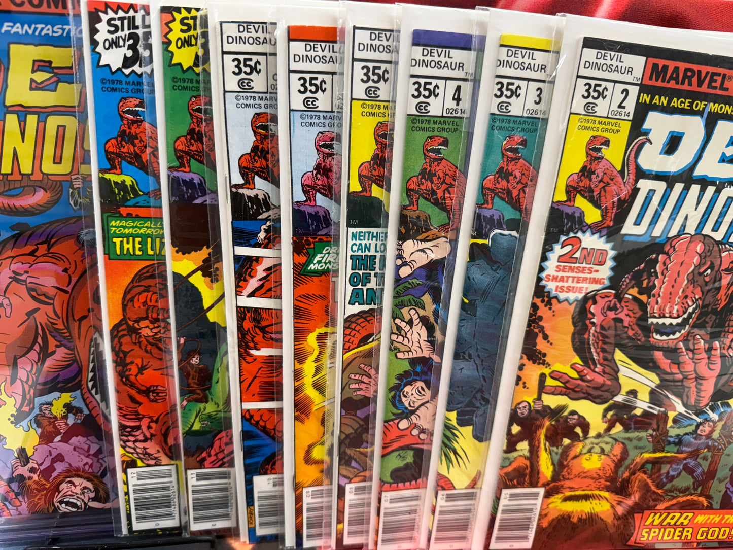 DEVIL DINOSAUR #1-9 COMPLETE LOT*MARVEL, 1978*JACK KIRBY 1st Devil And Moonboy