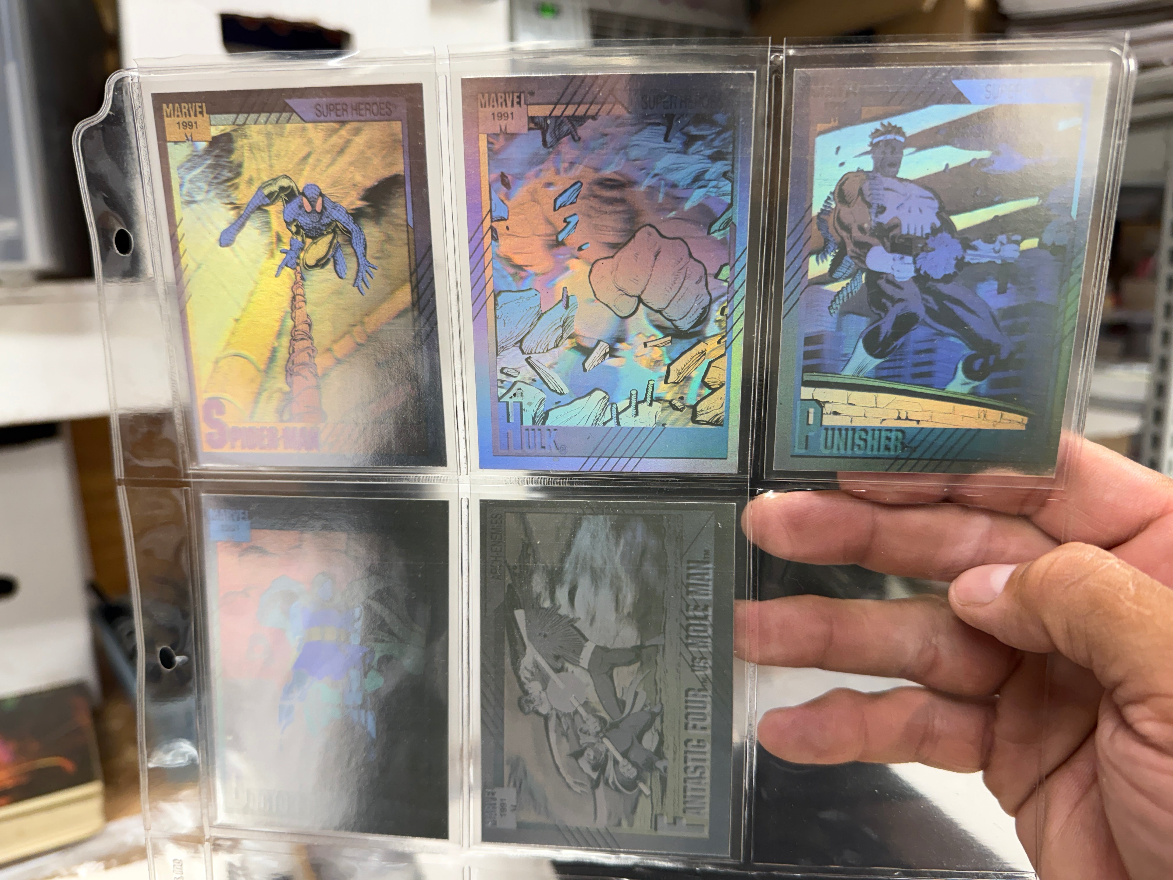 holographic marvel cards 1991 Marvel Universe Series 2