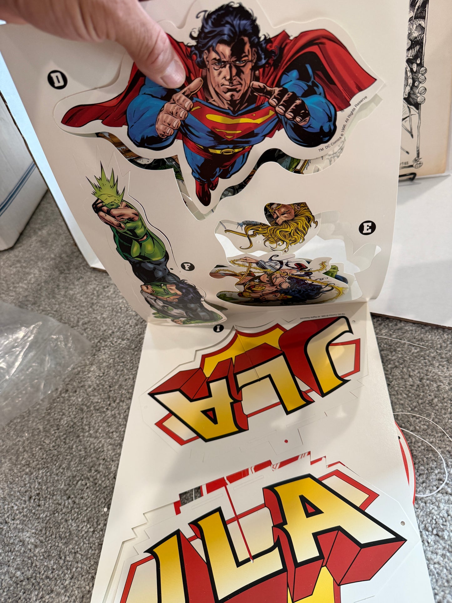 VTG Never Displayed Justice League Store Hanging Mobile Display 1996 DC Comics
