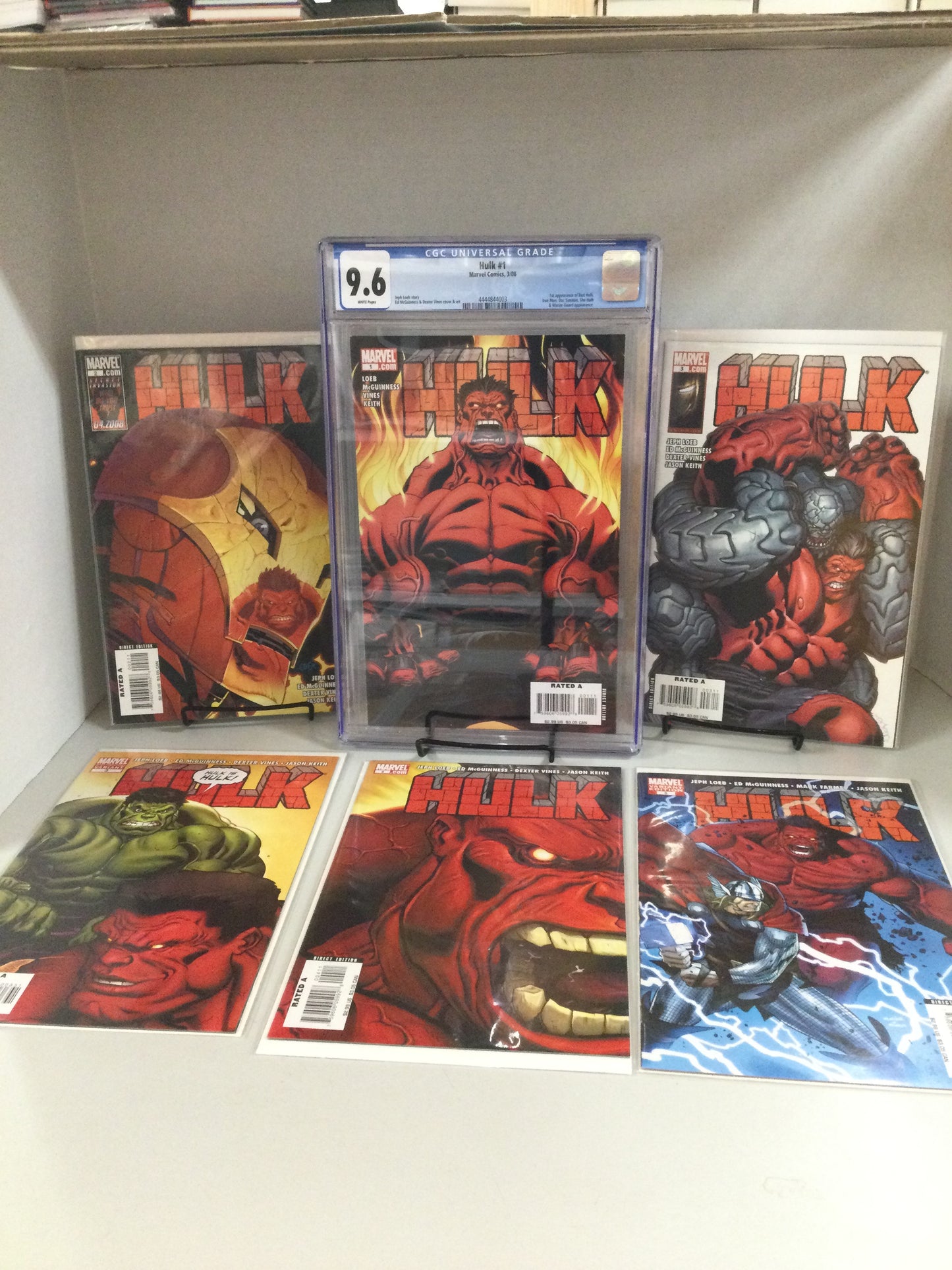 Red Hulk Comic 1-12 set #3,5,6,10,12 variants #1 CGC 9.6