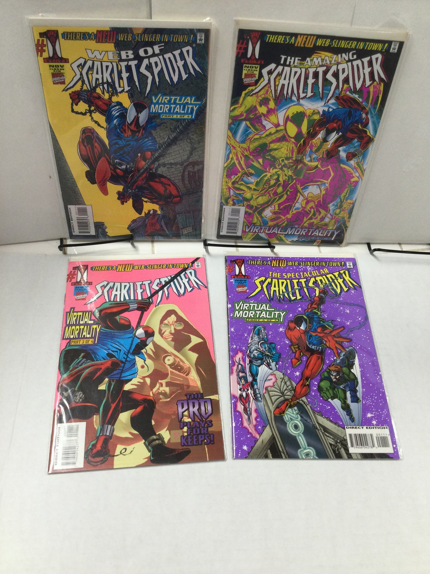 Scarlet Spider Virtual Mortality (Complete Set) Marvel Comics 1995 NM