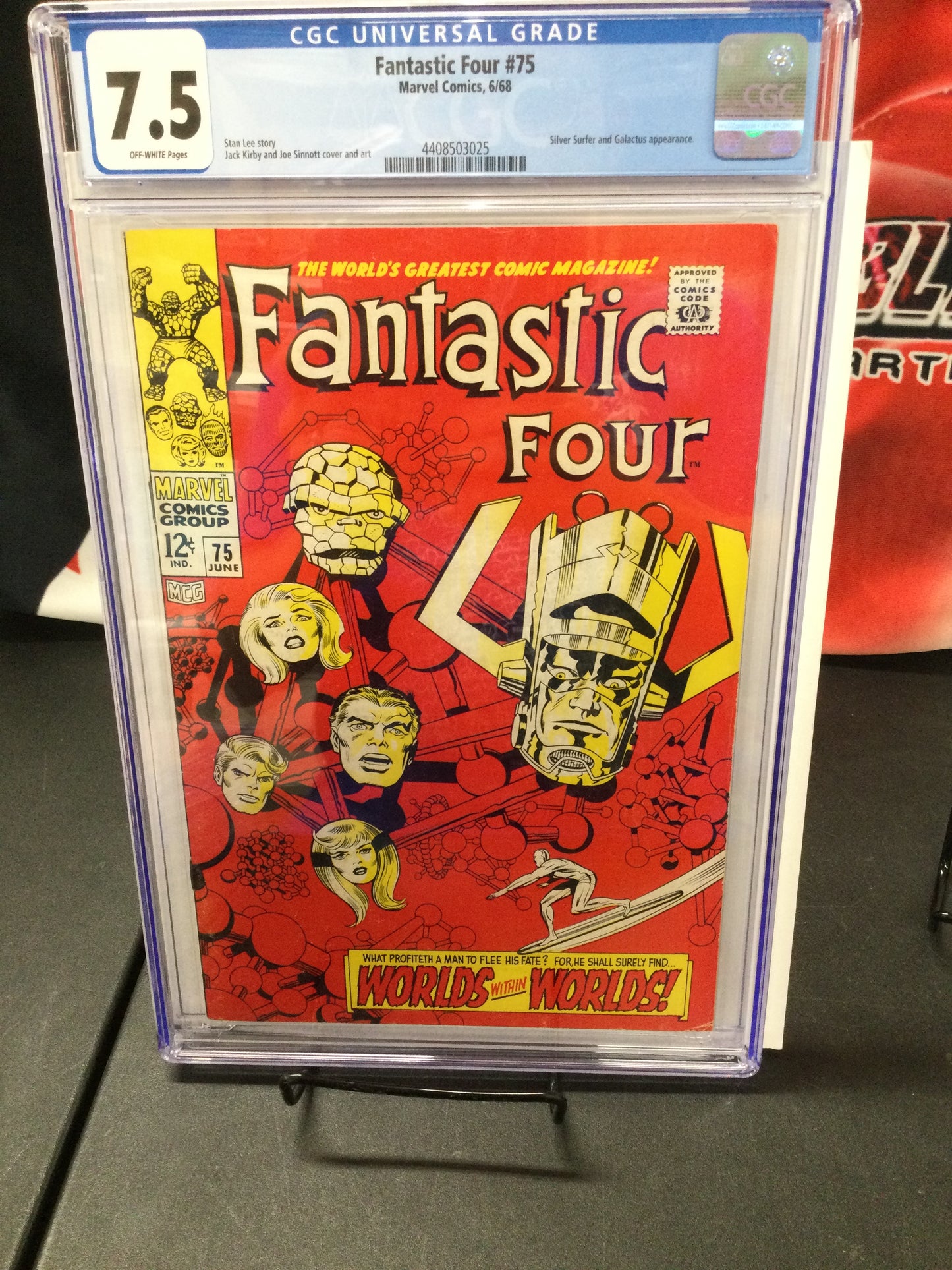 Fantastic Four #75 Marvel 1968 CGC 7.5 Off-White Silver Surfer Galactus appear