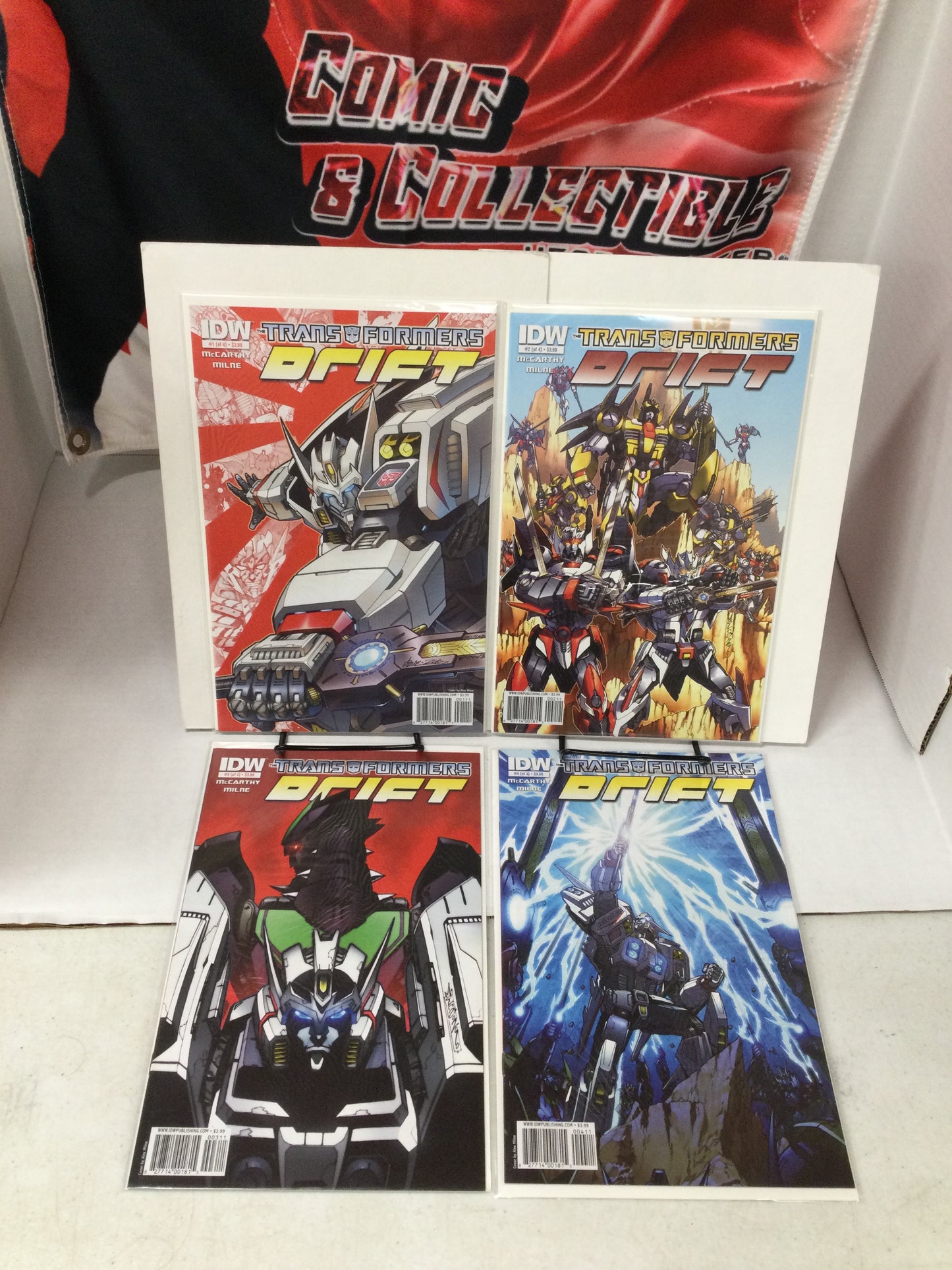 IDW TRANSFORMERS Drift 1-4 Complete Mini Series Comic Books
