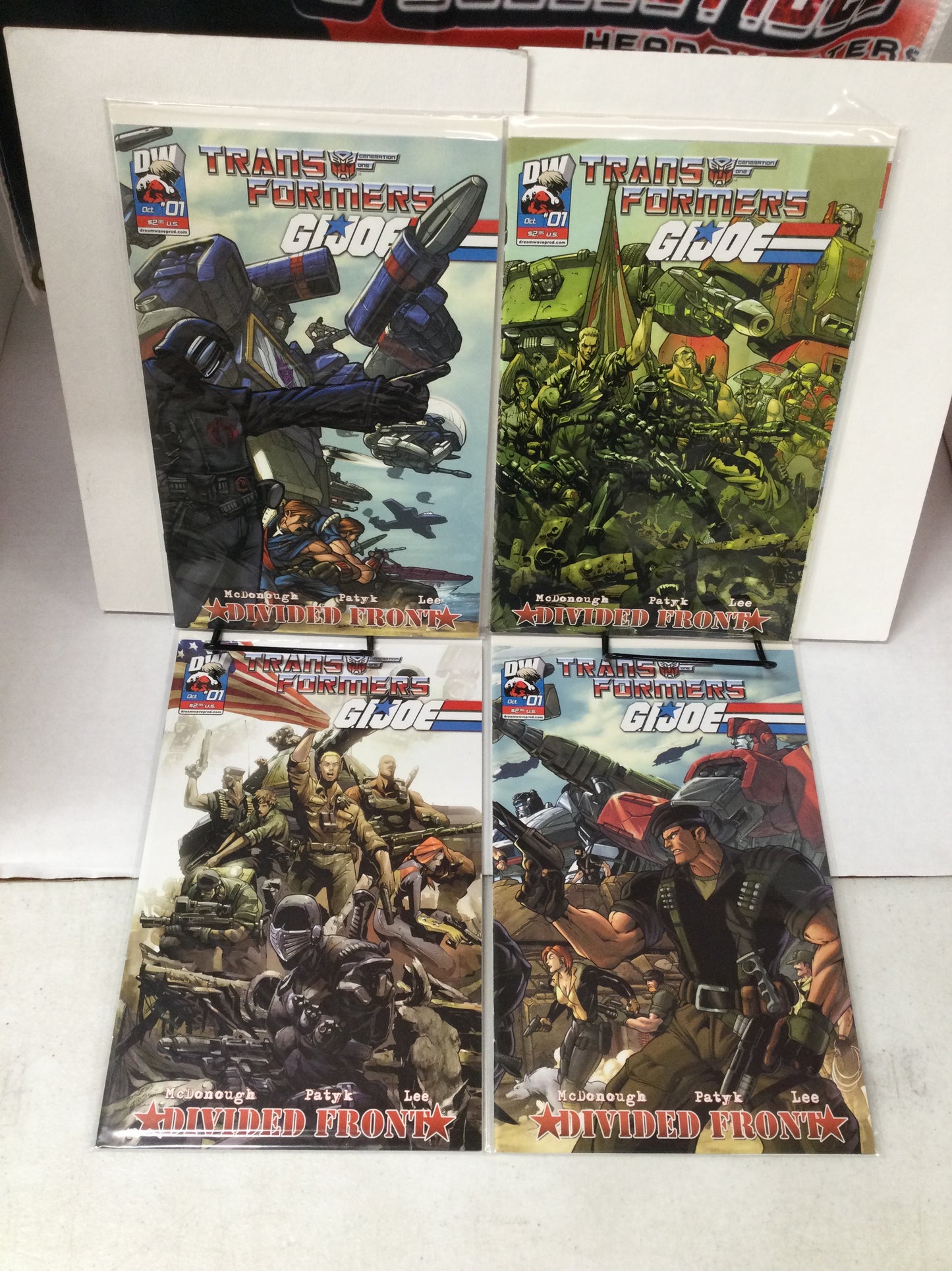Transformers G.I. Joe Divided Front 3 #1 (2004) Variants Dreamwave
