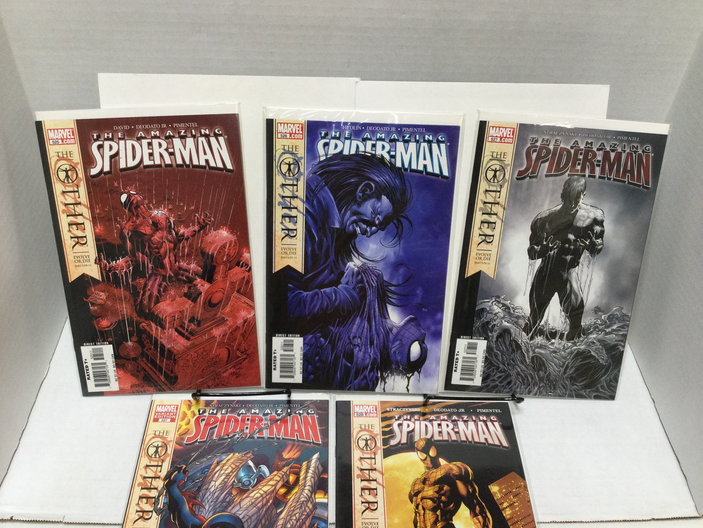 Amazing Spider-Man #525, 526, 527, 528 (#527 variant) The Other: Evolve Or Die