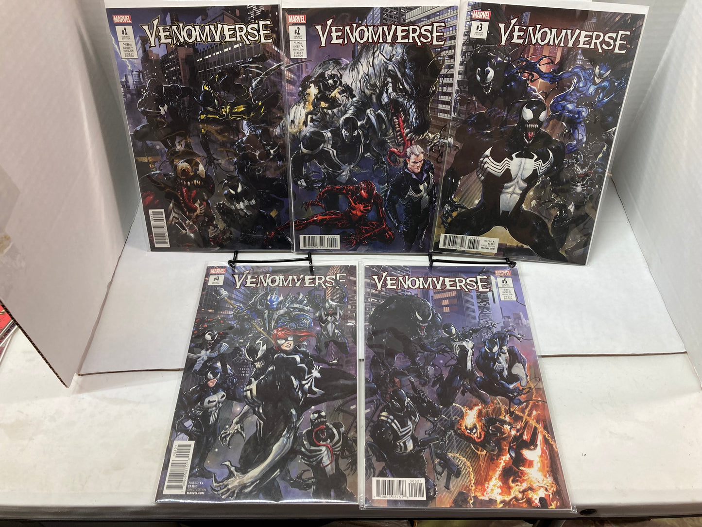 VENOMVERSE 1 2 3 4 5 (2017) CLAYTON CRAIN CONNECTING VARIANT CVR FULL SET 1-5