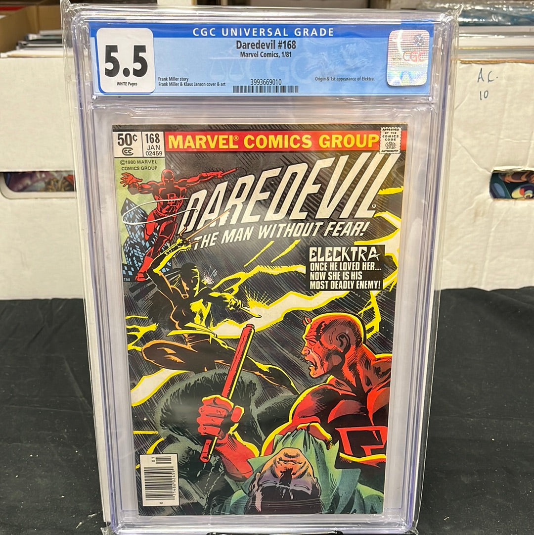 Daredevil #168 CGC 5.5 1st app Elektra