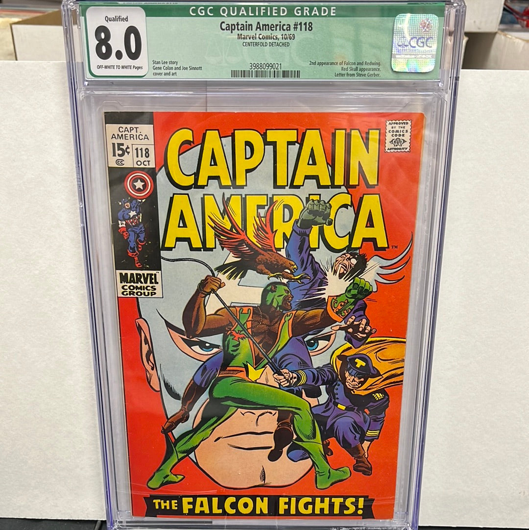 CAPTAIN AMERICA #118 CGC 8.0 CENTERFOLD DETACHED