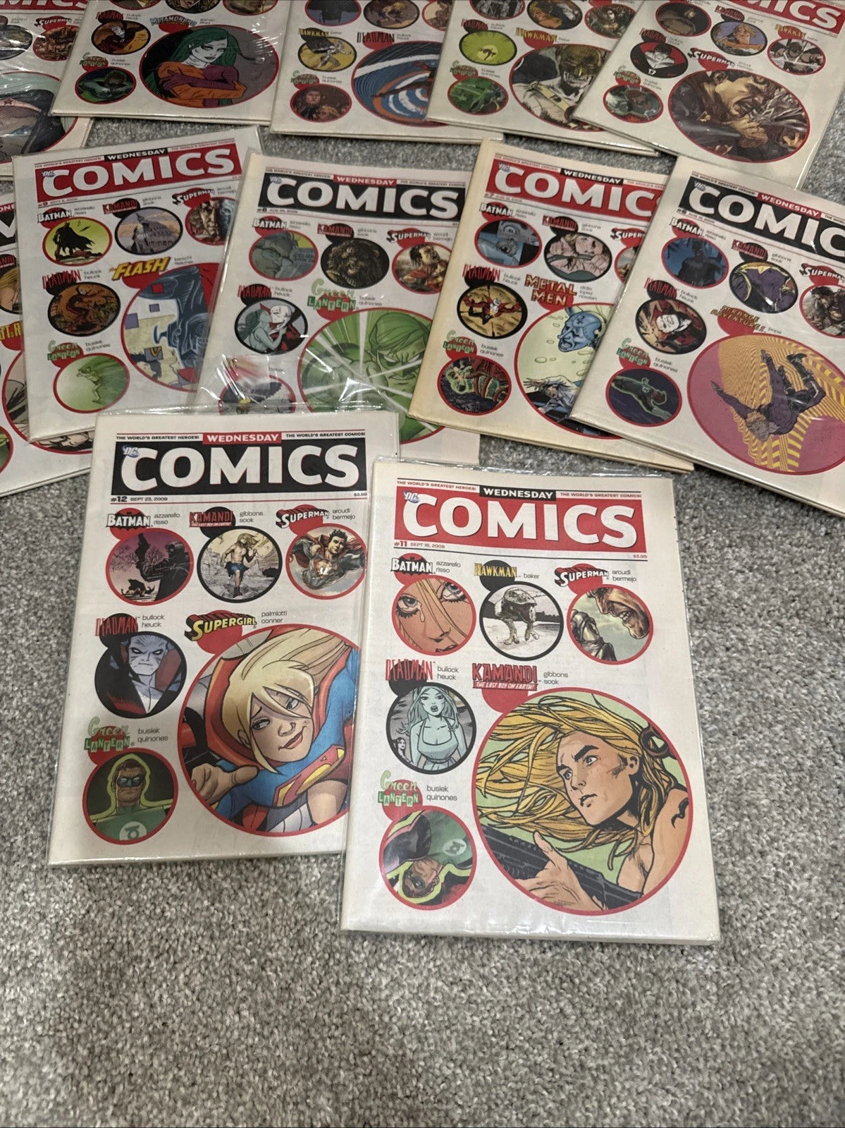 DC Wednesday Comics #1-12 Complete Set 2009 Oversized Anthology Azzarello Gaiman