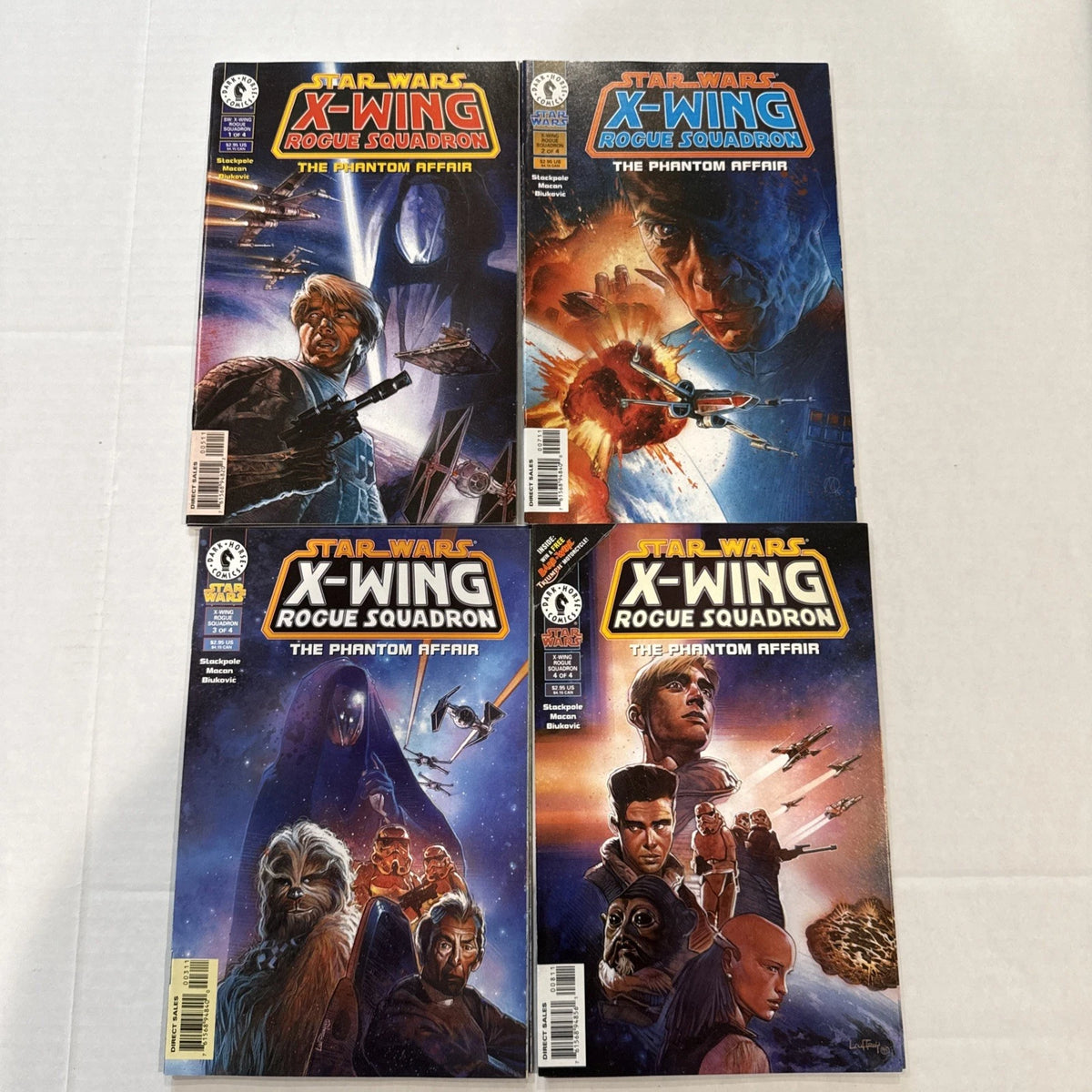 STAR WARS X-Wing Rogue Squadron Phantom Affair #1-4 (1995) High Grade Set