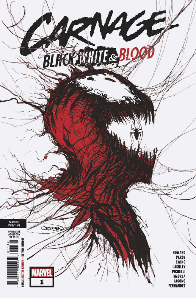 Carnage Black White And Blood #1 (Of 4) 2nd Print Gleason Variant
