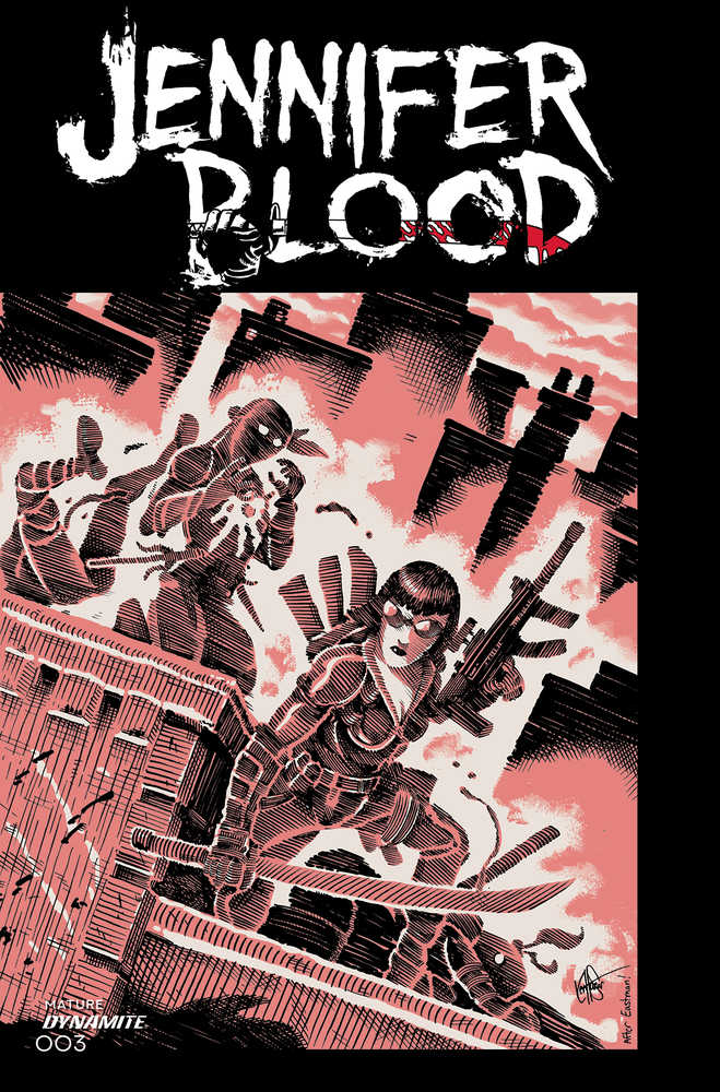 Jennifer Blood #3 Cover L Foc Bonus Teenage Mutant Ninja Turtles Homage Haeser (Mature)