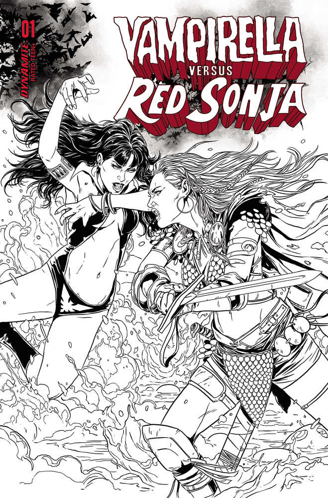 Vampirella vs Red Sonja #1 Cover U 7 Copy Foc Variant Edition Laming Black & White
