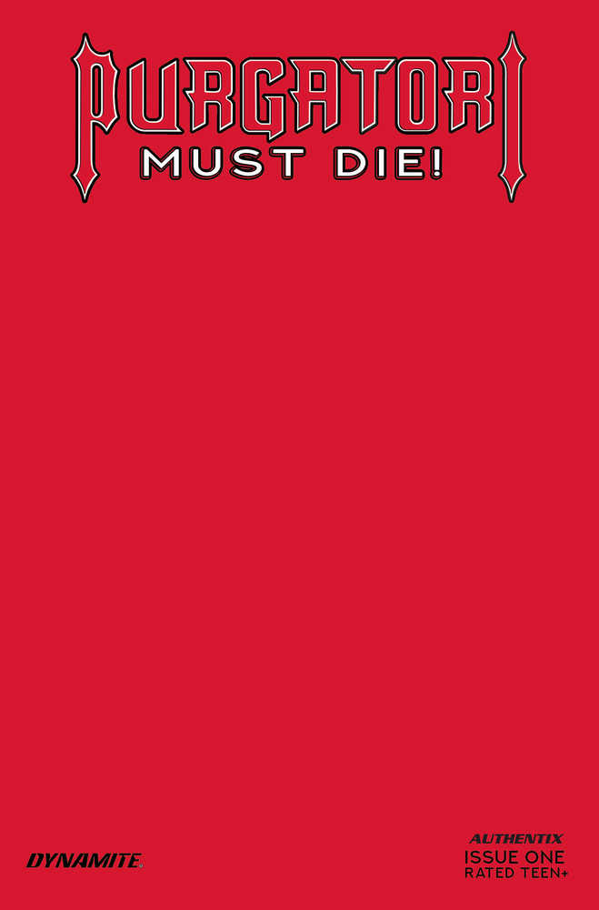 Purgatori Must Die #1 Cover P Foc Red Blank Authentix