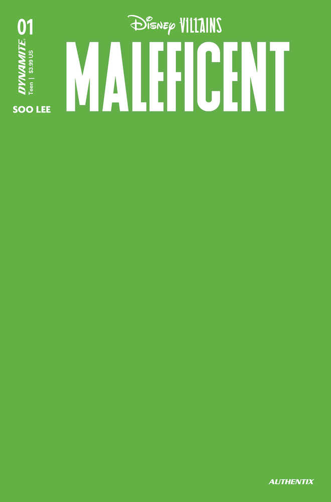 Disney Villains Maleficent #1 Cover Y Foc Green Blank Authenti