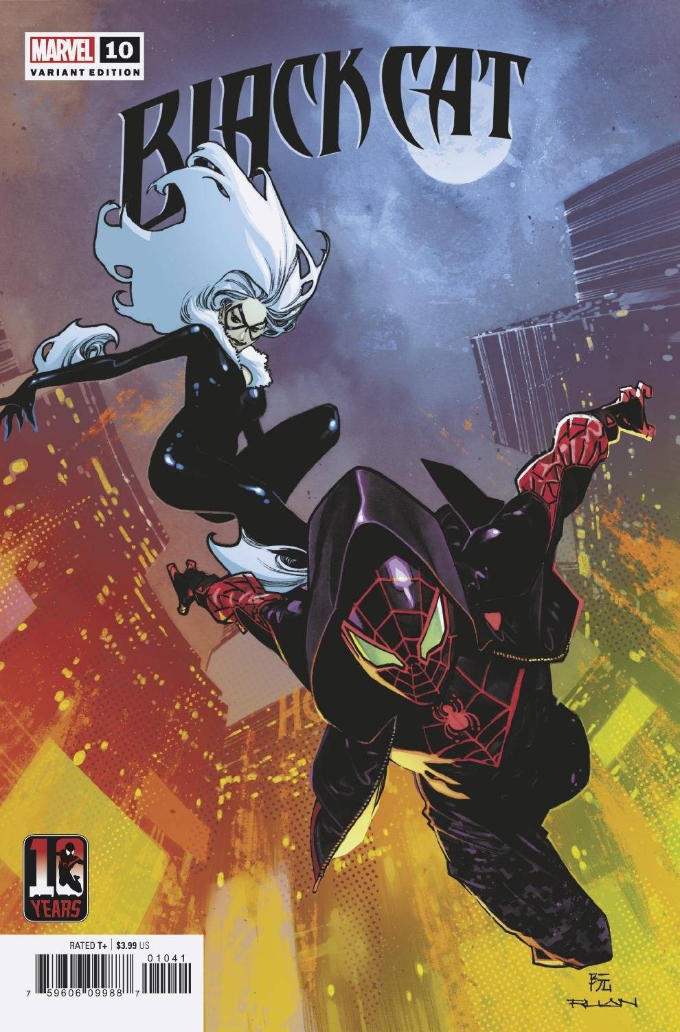 BLACK CAT #10 RUAN MILES MORALES 10TH ANNIV VAR