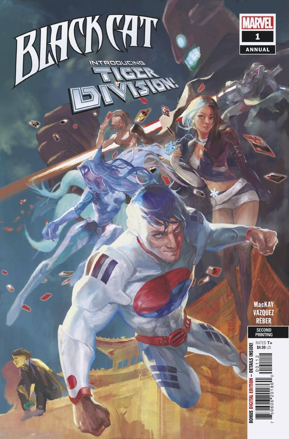 BLACK CAT ANNUAL #1 2ND PTG YUNE VAR INFD 1st app. Full Team Tiger Division