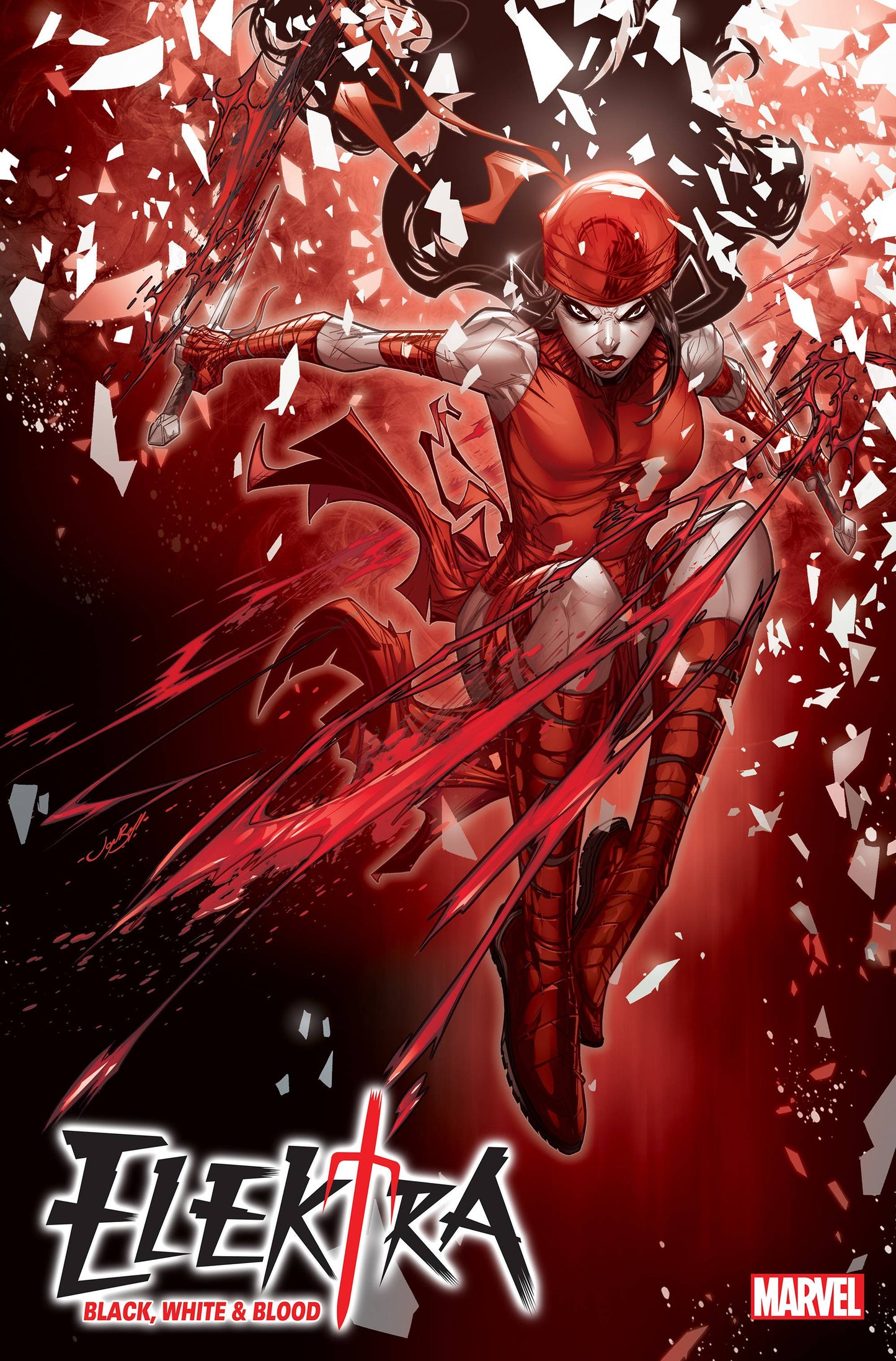 ELEKTRA BLACK WHITE BLOOD #1 (OF 4) JONBOY VAR