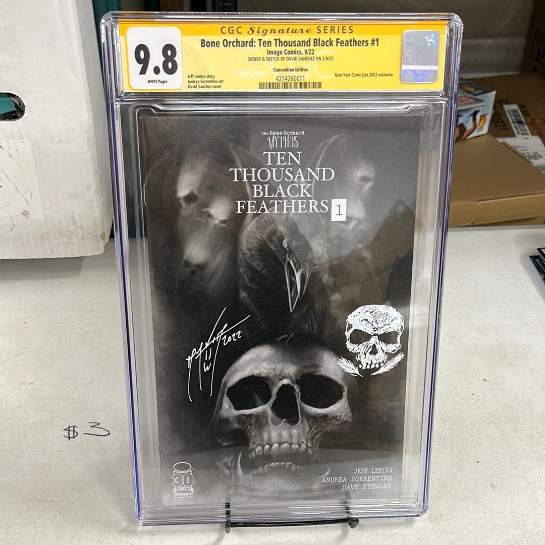 Bone Orchard Ten Thousand Black Feathers #1 CGC 9.8 Signed By David Sanchez