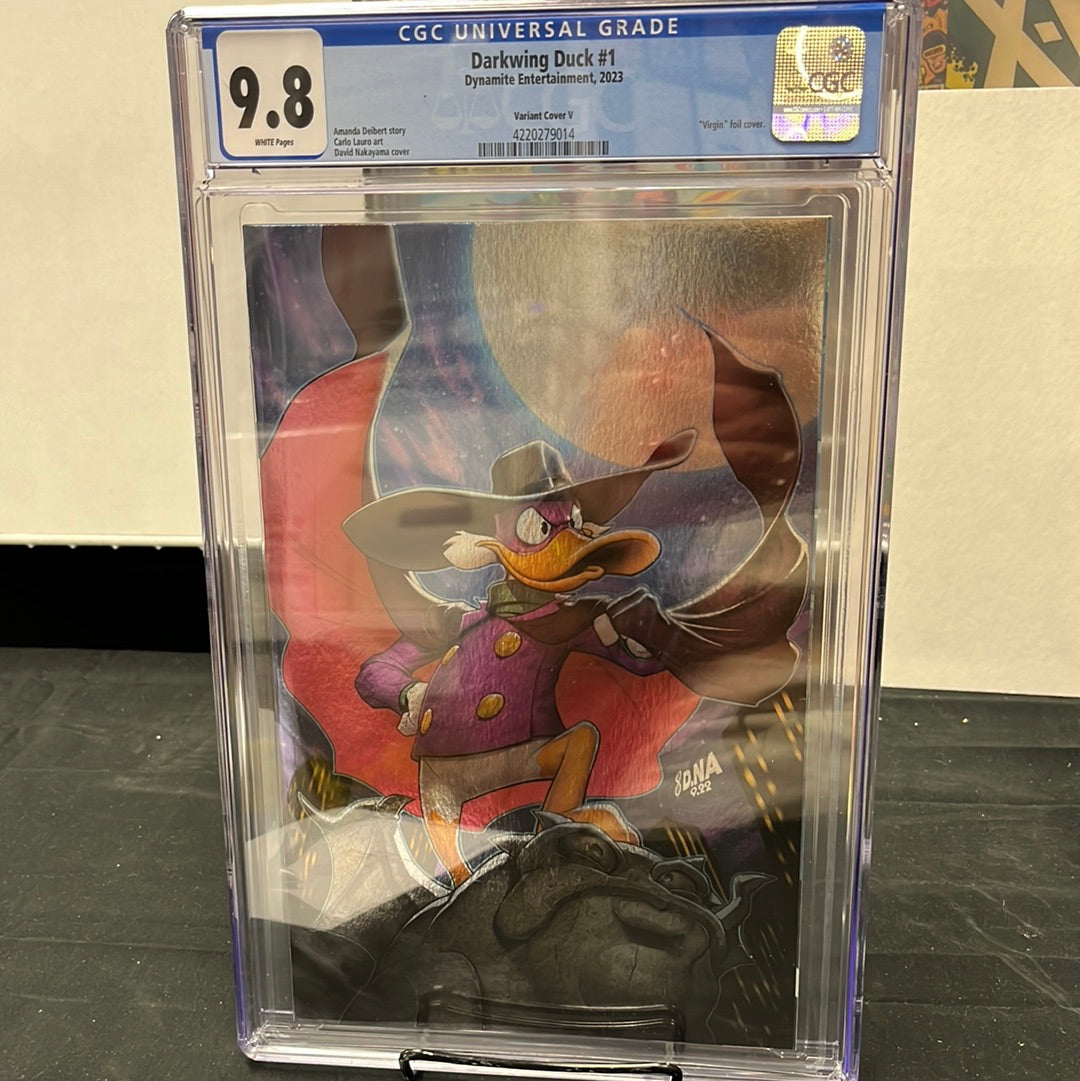 DARKWING DUCK 1 CVR V 1:500 NAKAYAMA VIRGIN FOIL CGC 9.8