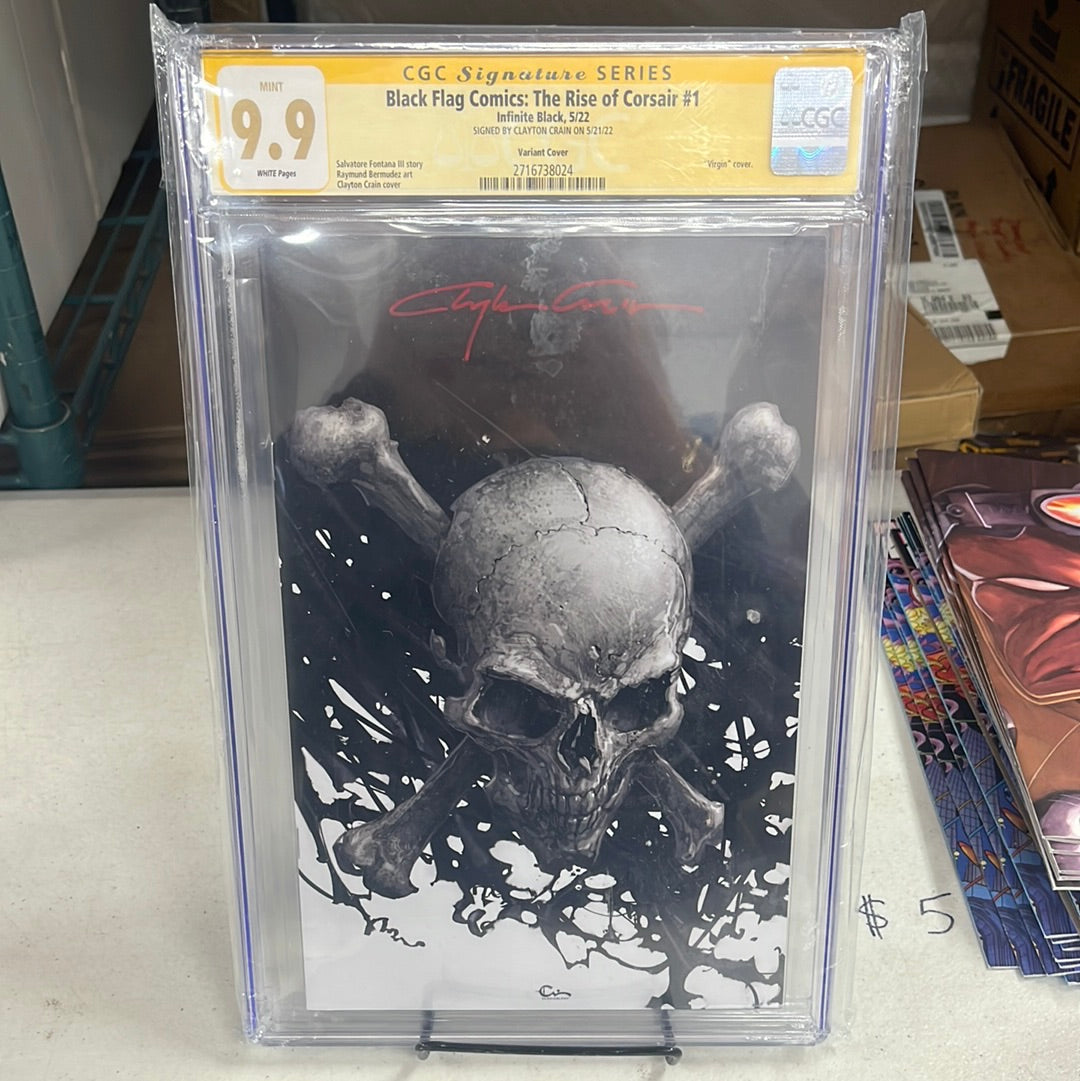 Black Flag Comics The Rise of Corsair #1 SIGNATURE SERIES CGC 9.9 Cross Posted