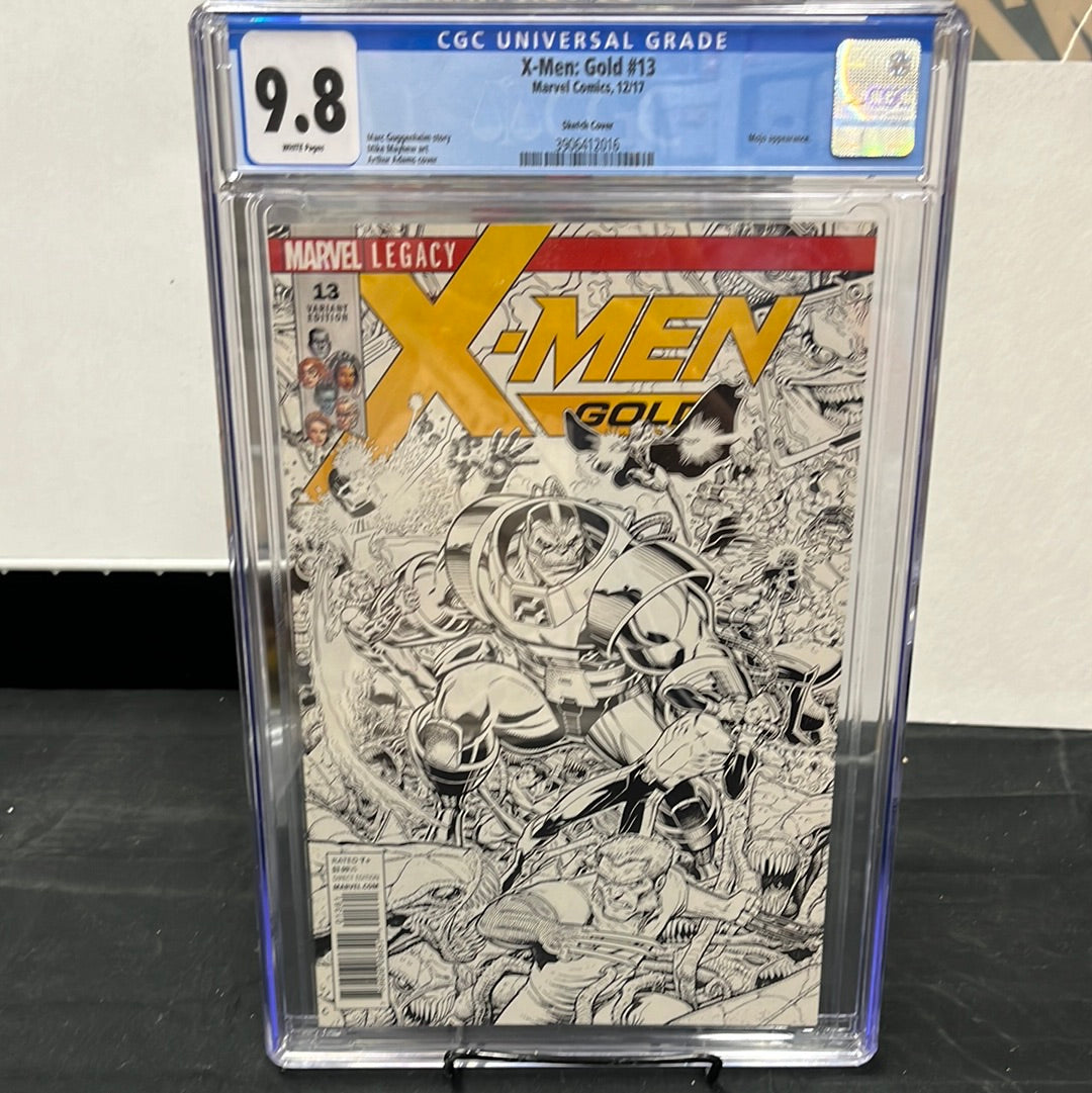 X-MEN GOLD #13 1:50 ART ADAMS SKETCH VARIANT COVER CGC 9.8