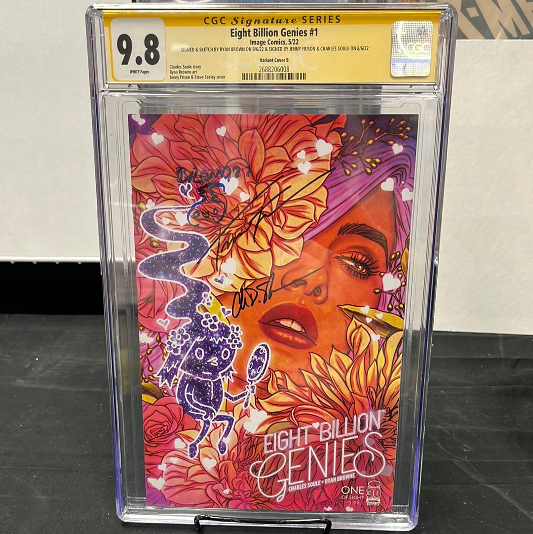 Eight Billion Genies #1 Jenny Frison Variant Signature Series CGC 9.8