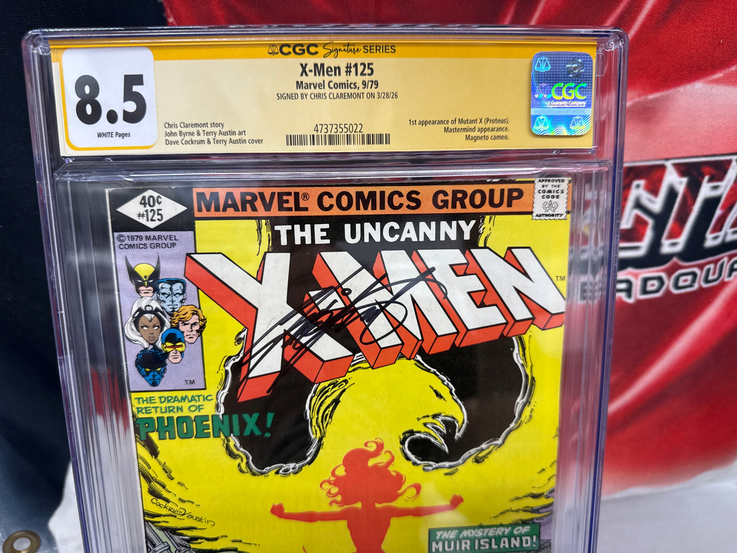 X-Men #125 SIGNED BY CHRIS CLAREMONT! 1st appearance of Mutant X CGC 8.5