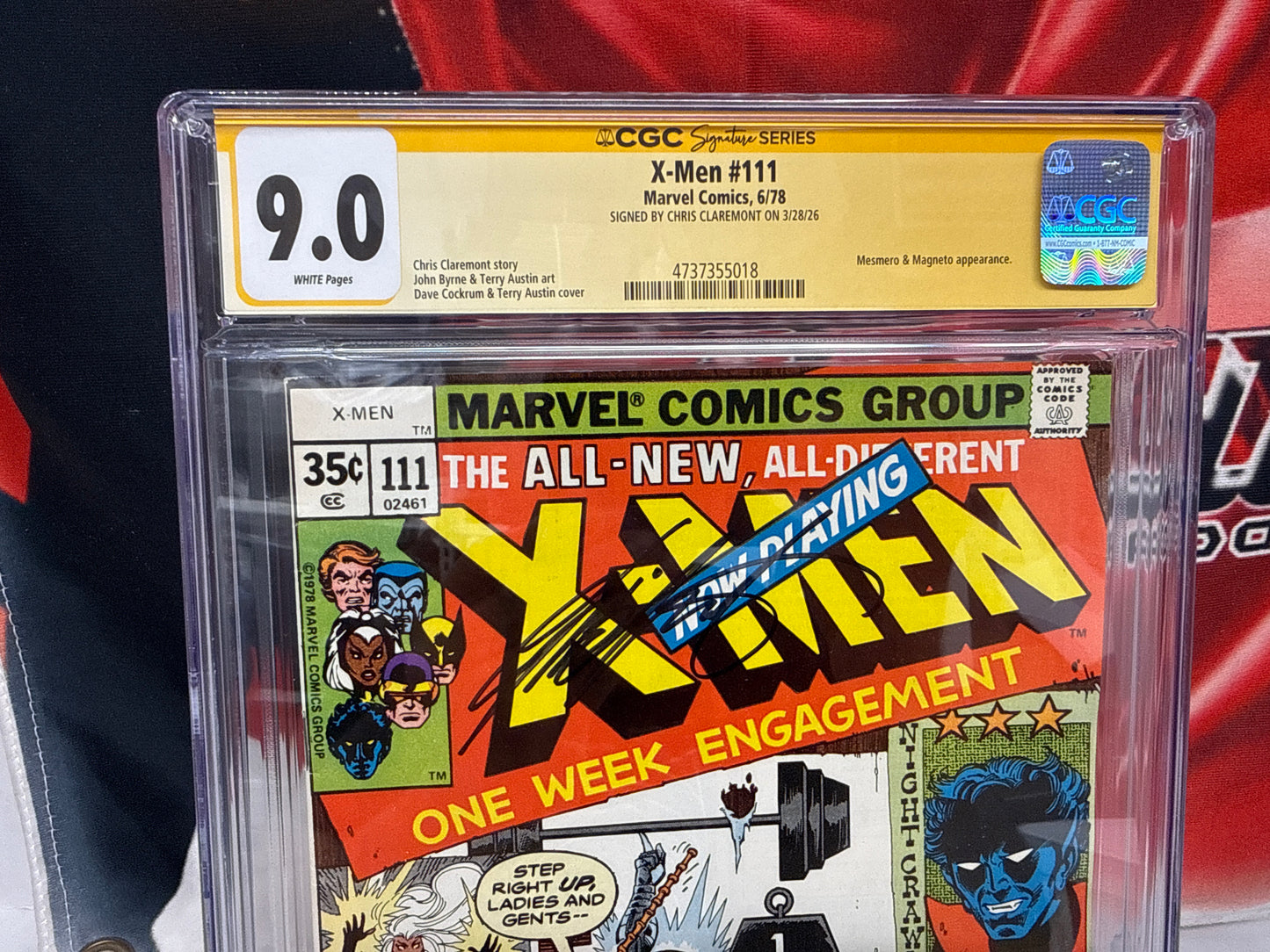 Uncanny X-Men #111 CGC 9.0 SS signed by Chris Claremont