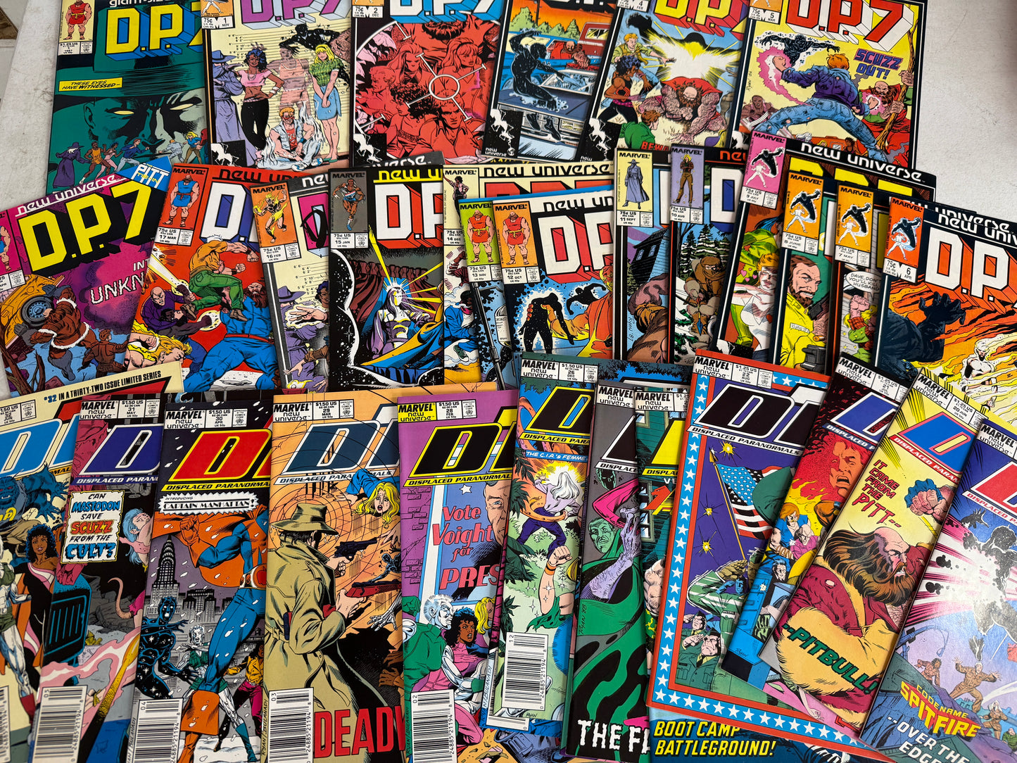 Marvel New Universe DP7 #1-32 Displaced Paranormals Complete Full Set 1986