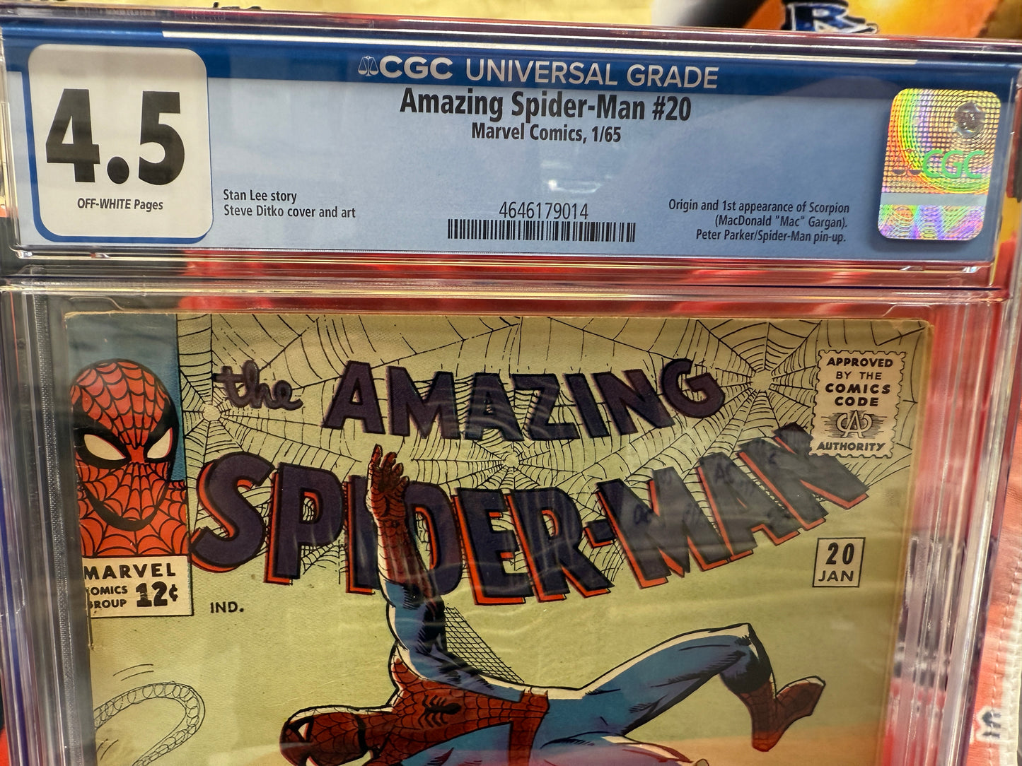 Amazing Spider-Man #20 CGC 4.5 Great Looking Book! 1st App of the Scorpion 1965