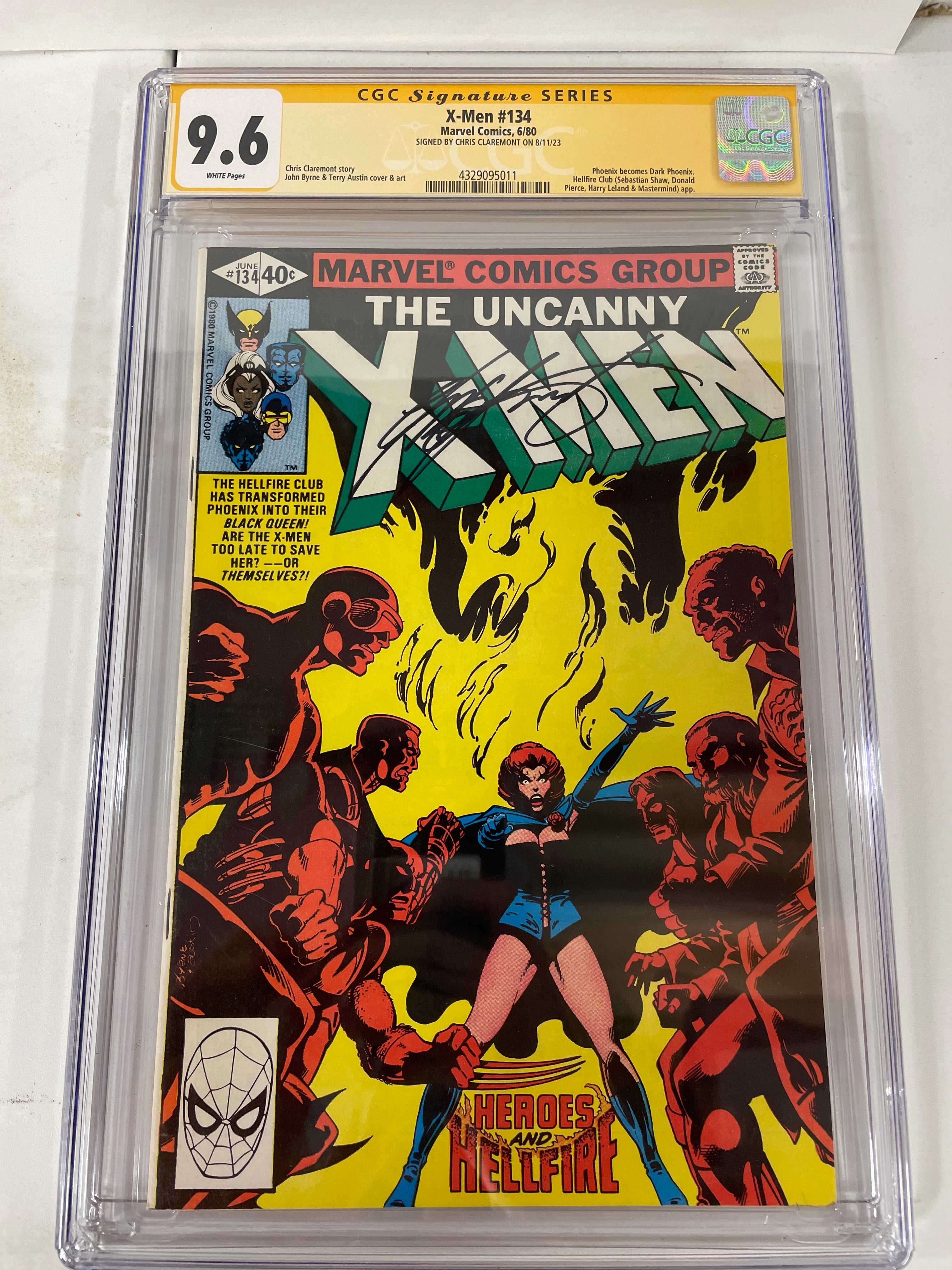 X-MEN #134 CGC 9.6 SS Chris Claremont! Byrne Phoenix becomes Dark