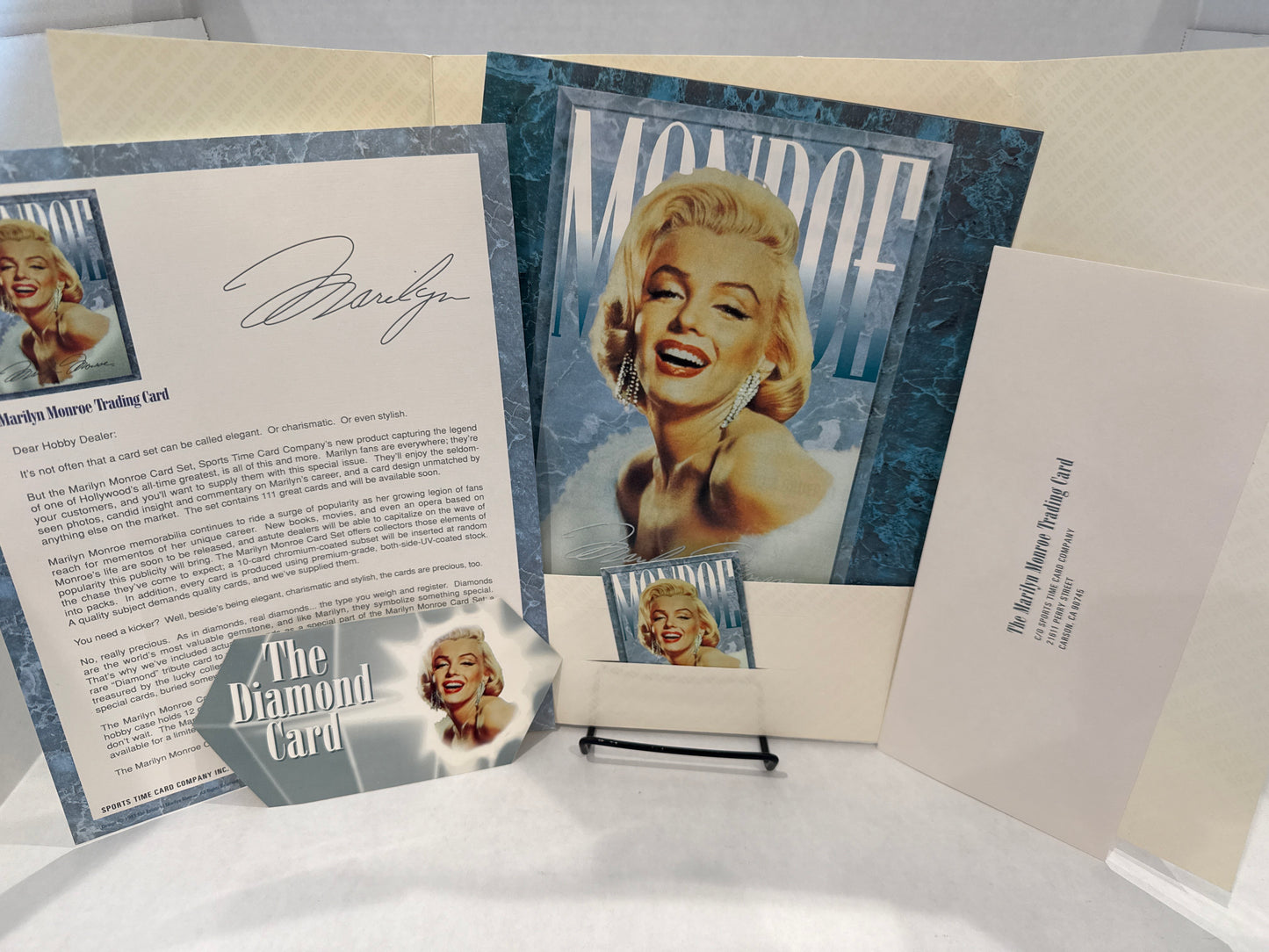 MARILYN MONROE 1993 SPORTS TIME PROMO CARD #P GOLD FACSIMILE SIGNATURE