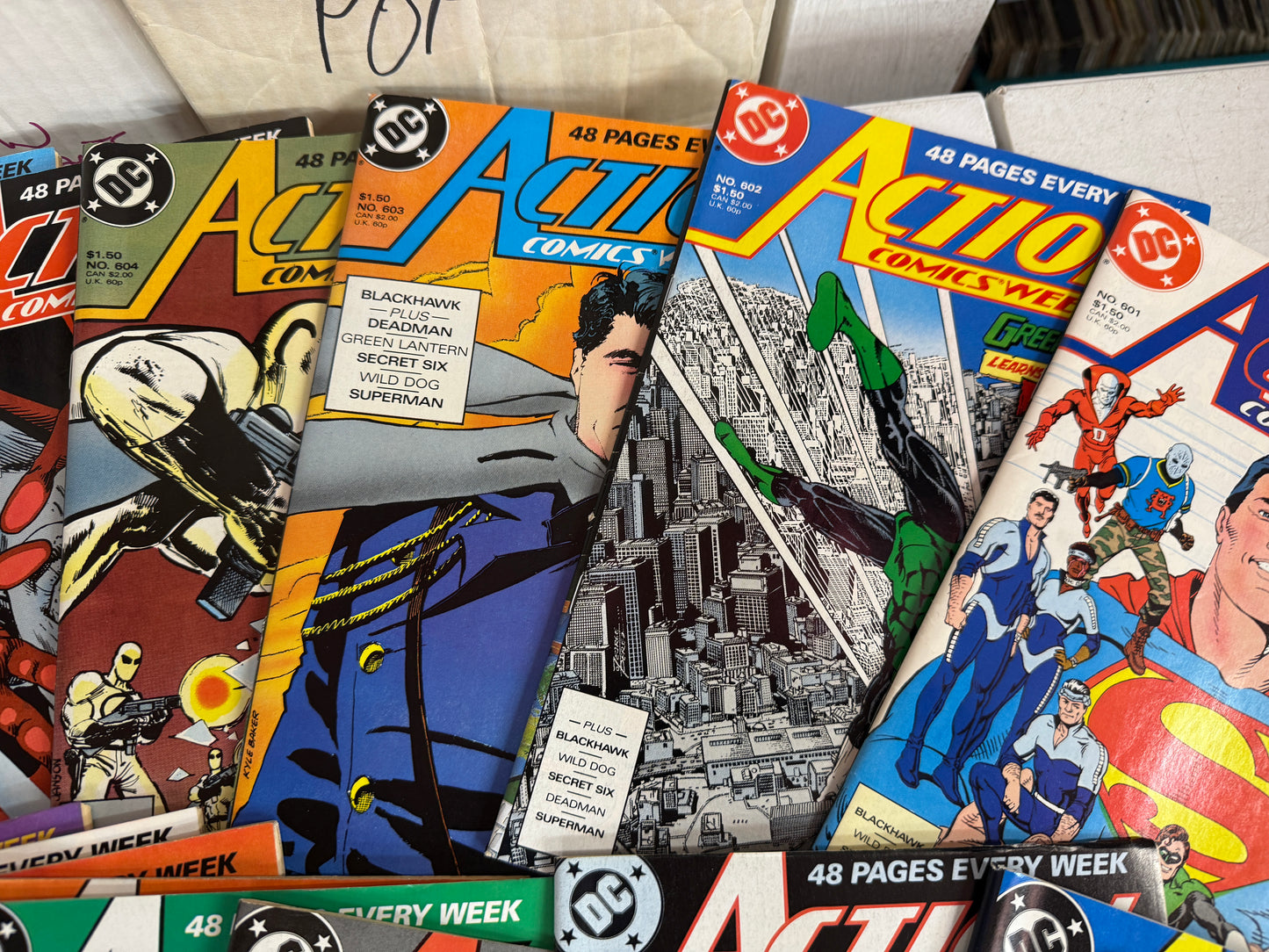 ACTION COMICS WEEKLY COMPLETE SET 601-642  [1-42]  48-PAGES  DC  1988  NICE!!!