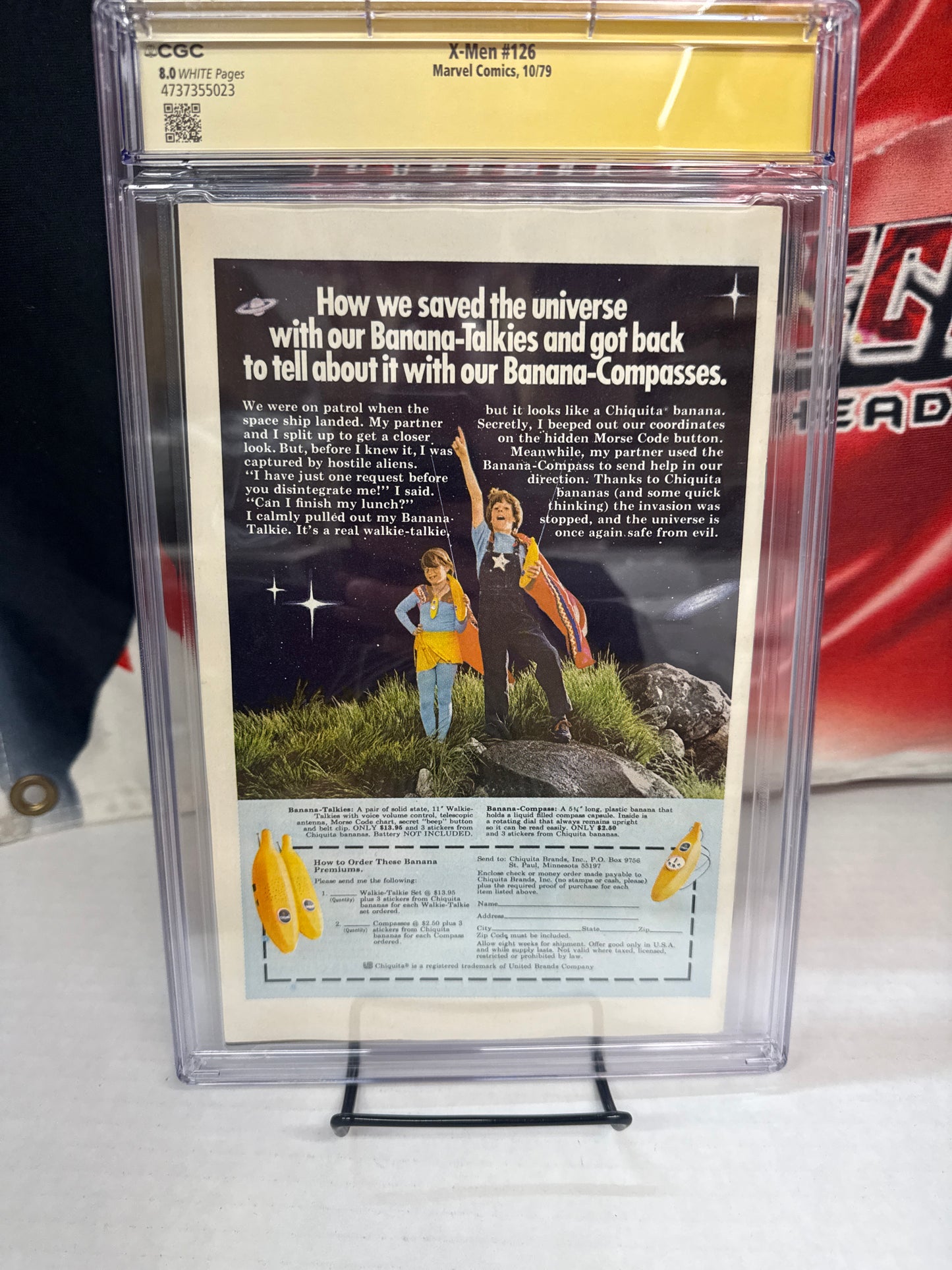 X-Men #126, CGC 8.0, WP, J.Byrne, Signed By C.Claremont cross posted