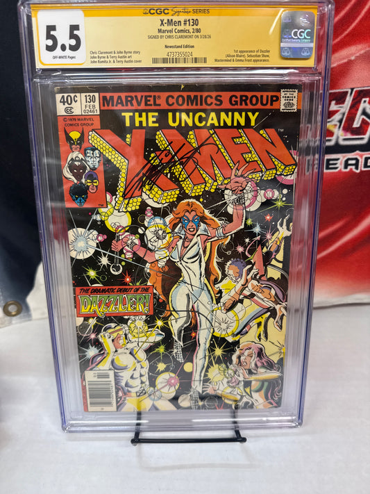 X-Men #130 FN- 5.5 CGC Newsstand signed by Claremont / Byrne! 1st Dazzler! Cross posted