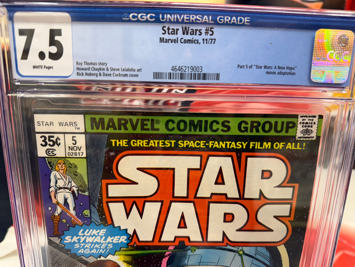 STAR WARS #5 * CGC 7.5  "A NEW HOPE” ADAPTATION 1977 * MARVEL COMICS Beauty
