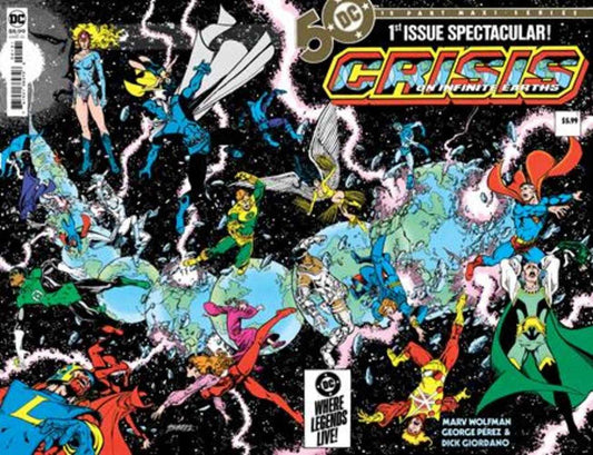 Crisis On Infinite Earths #1 (Of 12) Facsimile Edition Cover B George Perez Wraparound Foil Variant