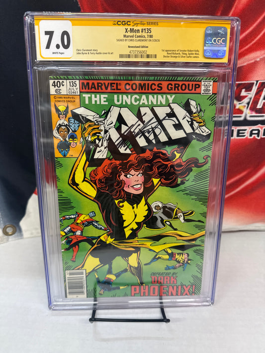X-Men #135 CGC 7.0 White Pages  – First Senator Kelly – Dark Phoenix Saga Signed cross posted