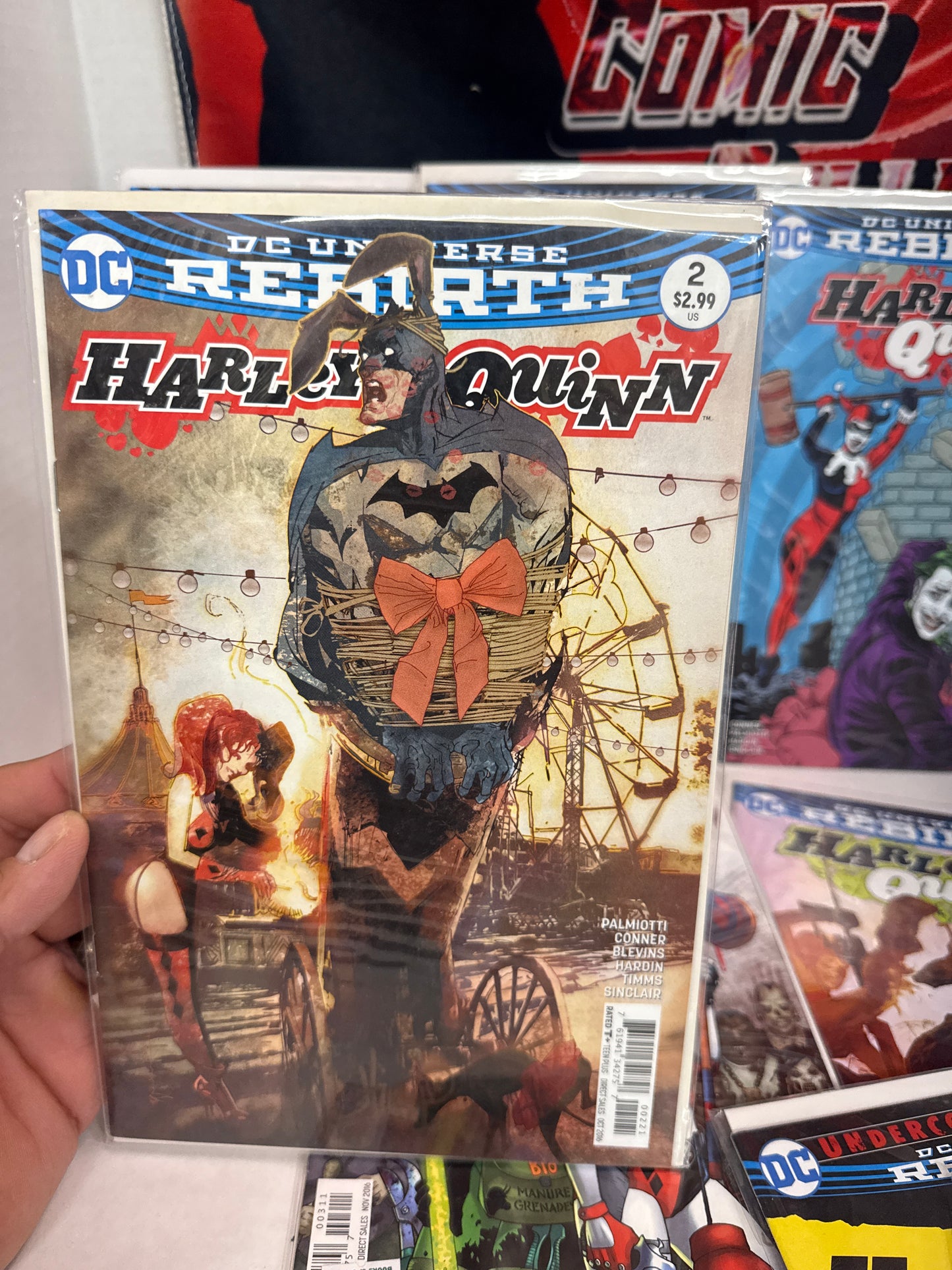Harley Quinn Rebirth #1-7 With Variants, DC Comics 2016, 3 signed Palmiotti books Cross Posted