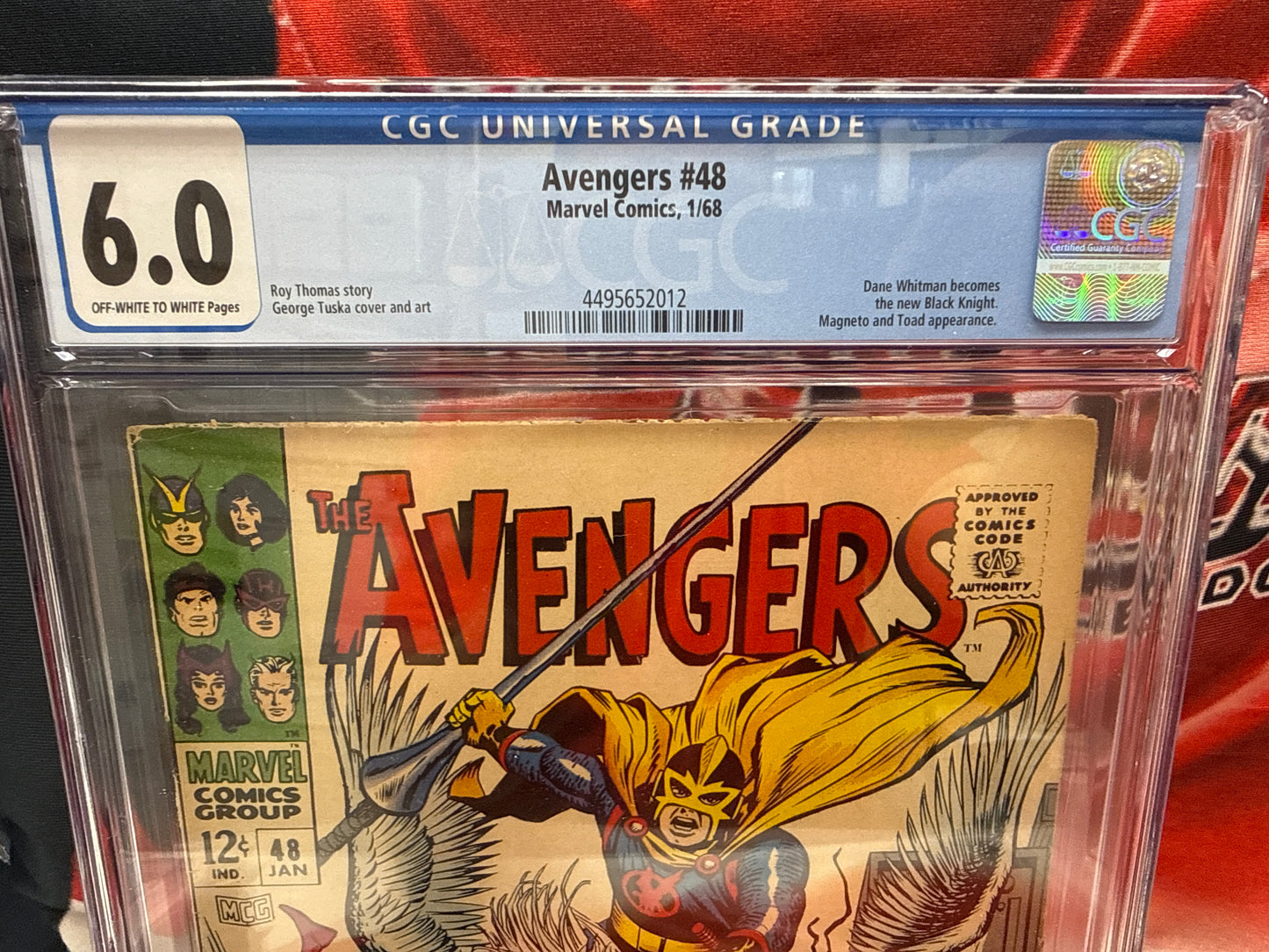 Avengers #48 CGC 6.5 OW/WH (Dane Whitman is The Black Knight!) 1968 Cross Posted