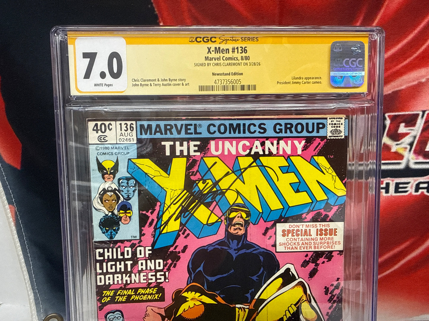 Uncanny X-Men #136 CGC SS 7.0 Signed By Chris Claremont (Marvel, 1980) cross posted