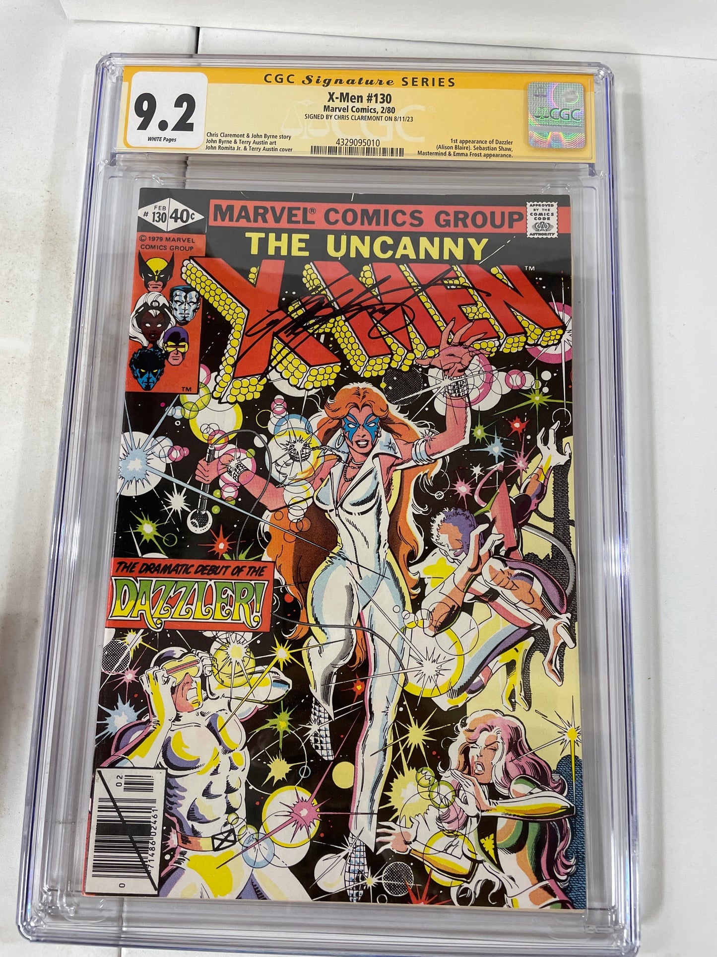 X-MEN #130 CGC 9.2 SS Signed Claremont 1st Dazzler Dark Phoenix Taylor Swift