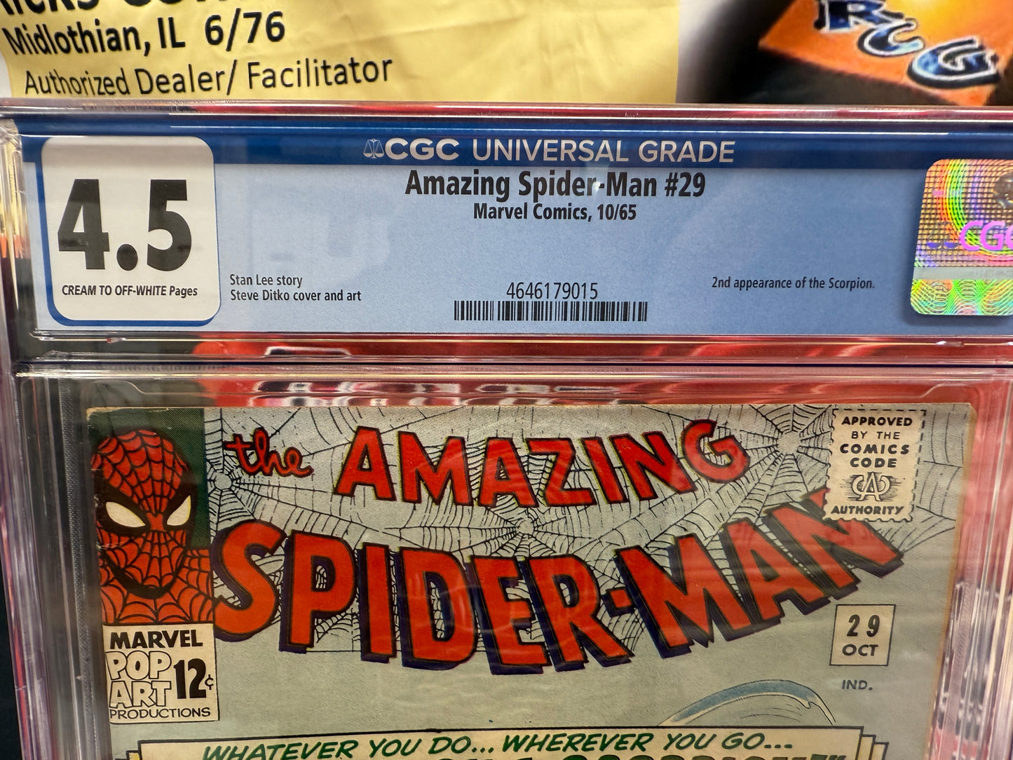 The Amazing Spider-man Comic Book #29 Mid Grade CGC 4.5 1965 KEYMarvel Scorpion