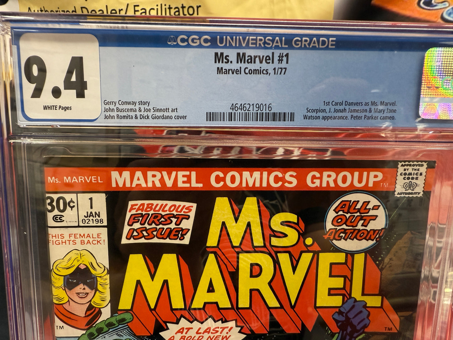 Ms Marvel #1 | CGC 9.4 WP | 1st Carol Danvers Ms Marvel | Marvel Comics 1977