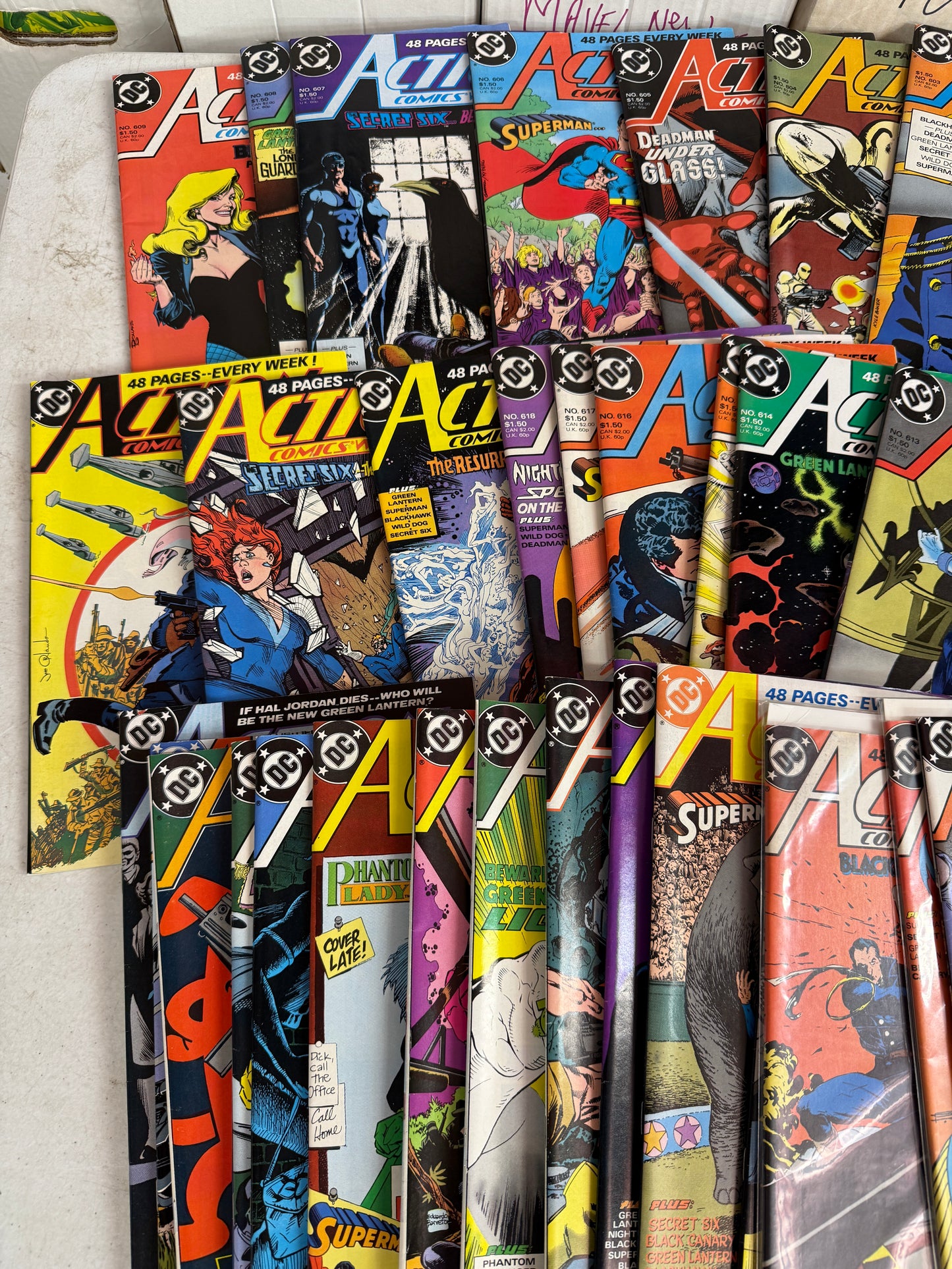 ACTION COMICS WEEKLY COMPLETE SET 601-642  [1-42]  48-PAGES  DC  1988  NICE!!!